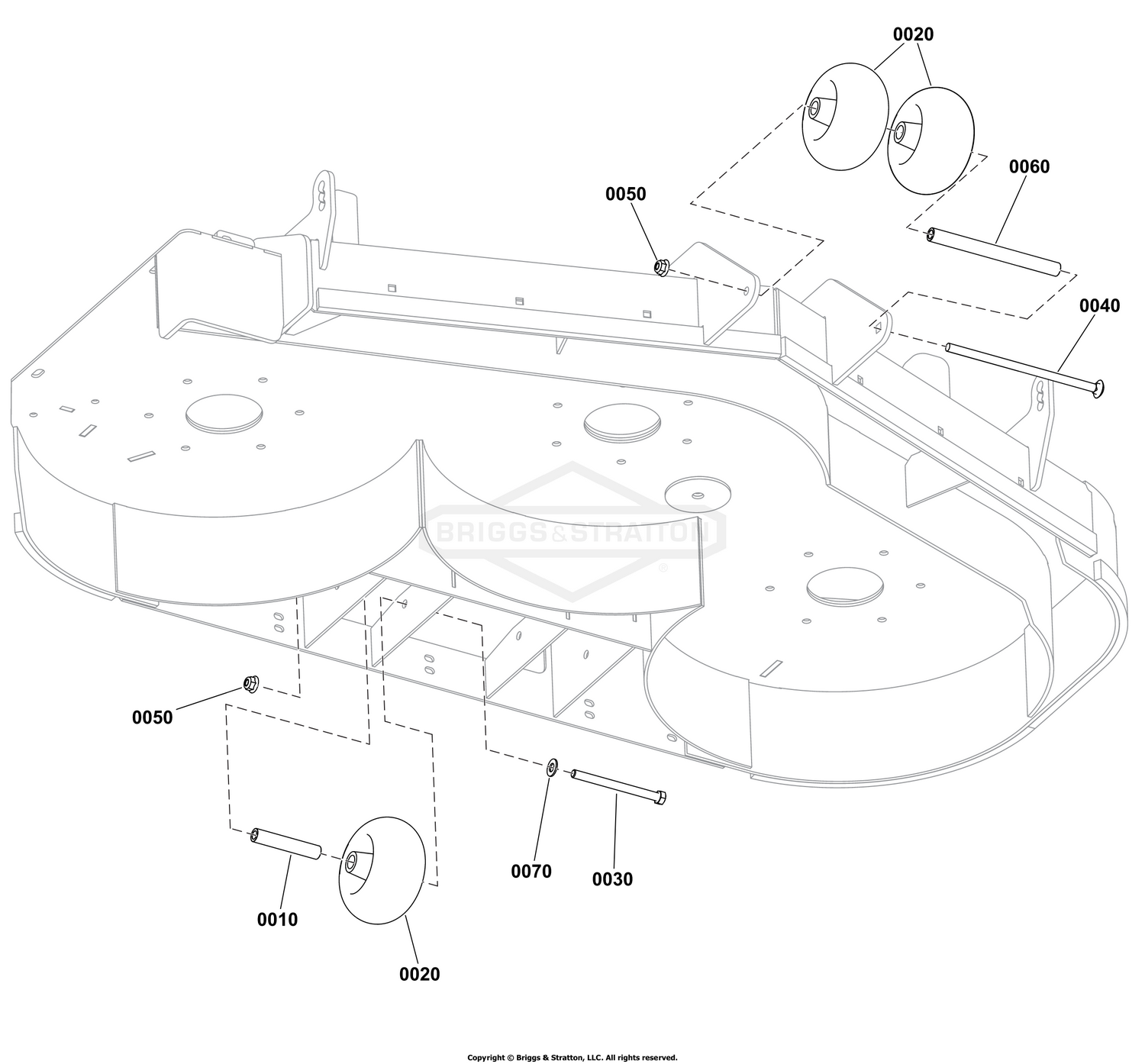 52" iCD+ Mower Deck Group - Rollers
