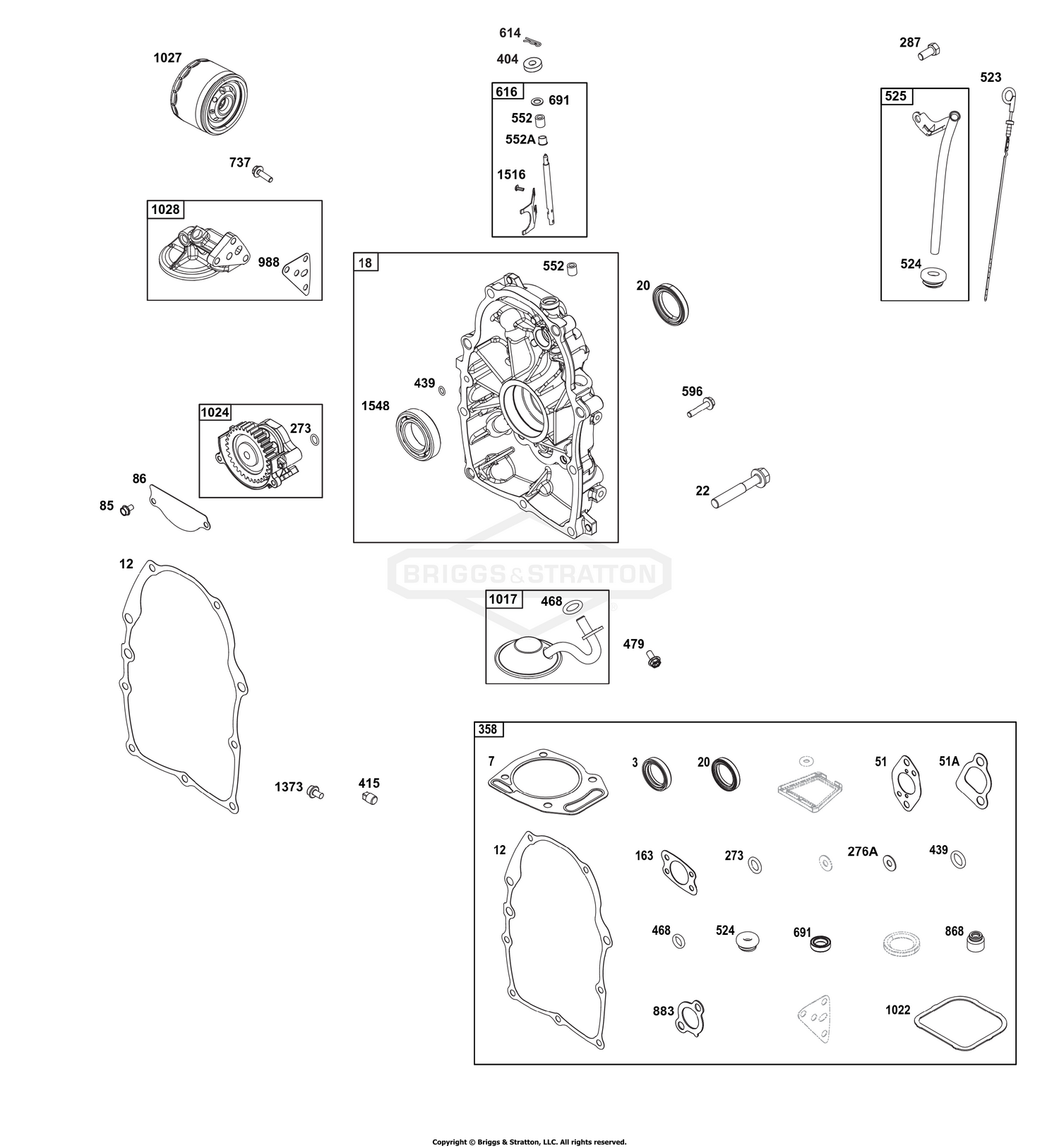 Crankcase Cover/Sump and Lubrication Group