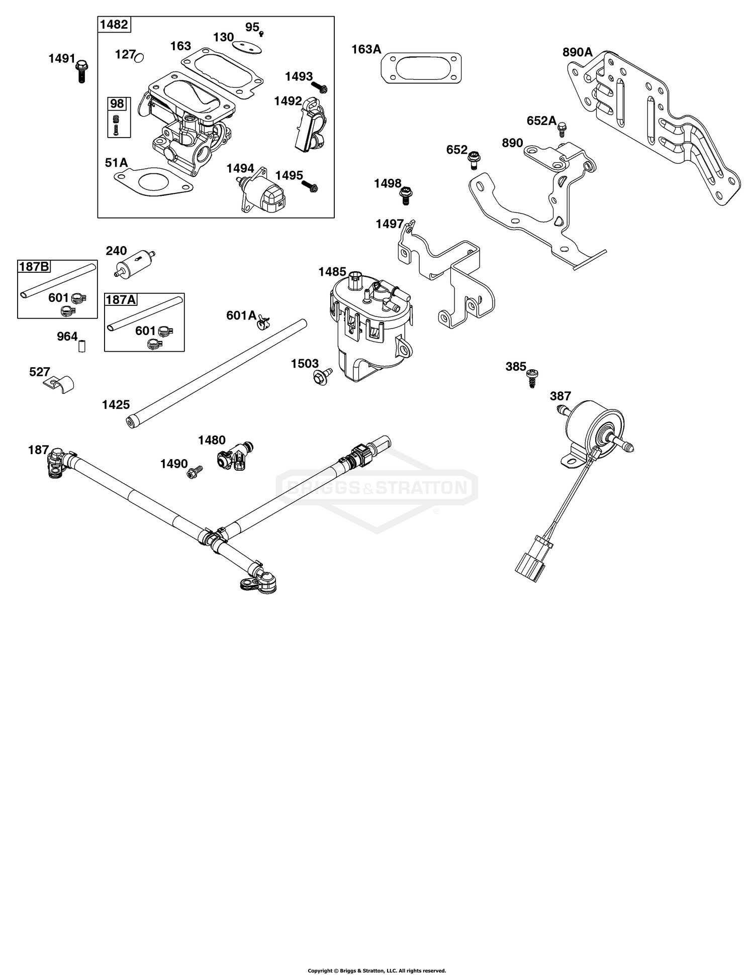 Throttle Body and Fuel Supply Group