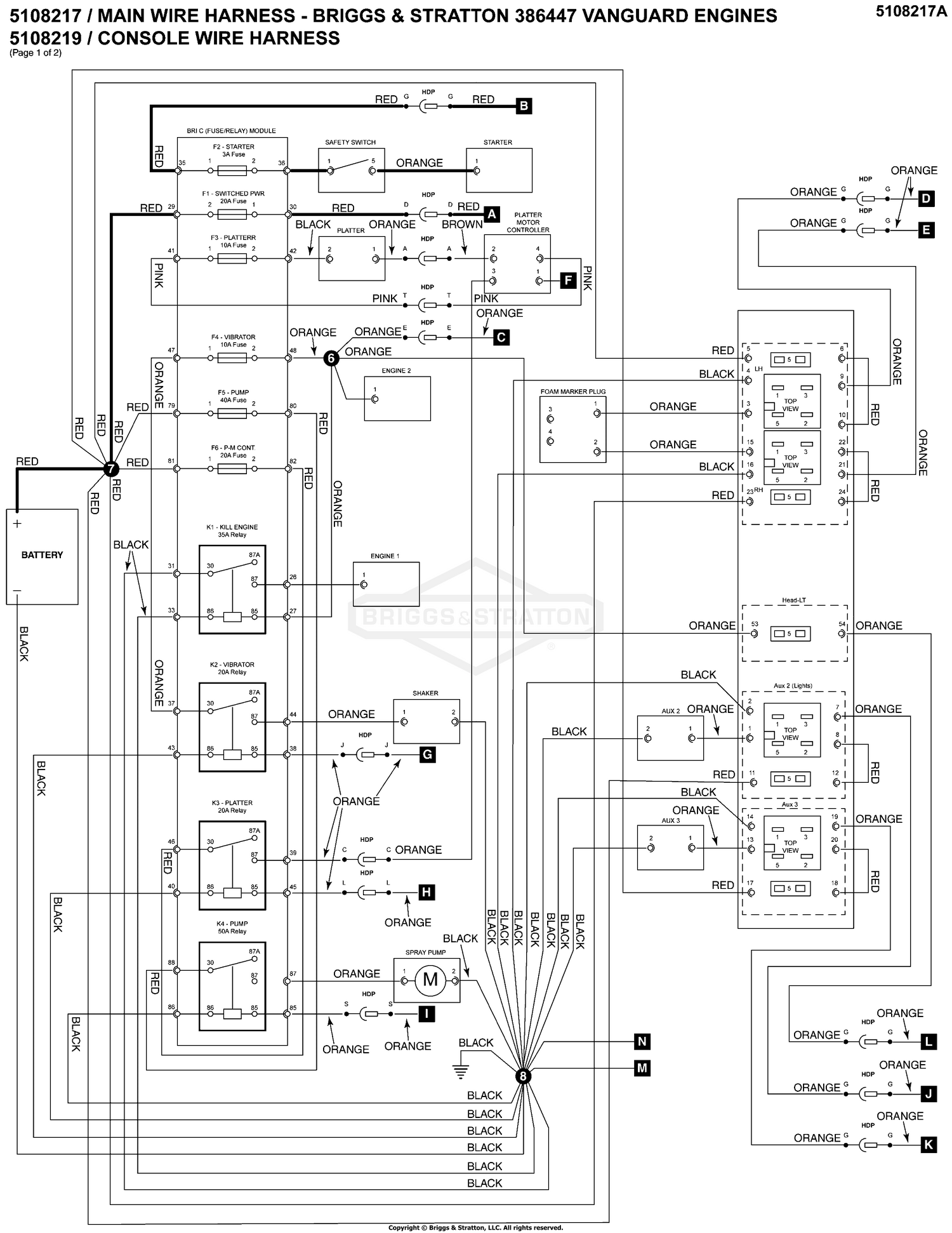 Electrical Schematic - Engine Cranking - Page 1