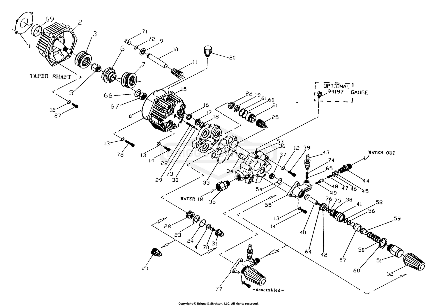 Repair Parts Drawing Number 97985