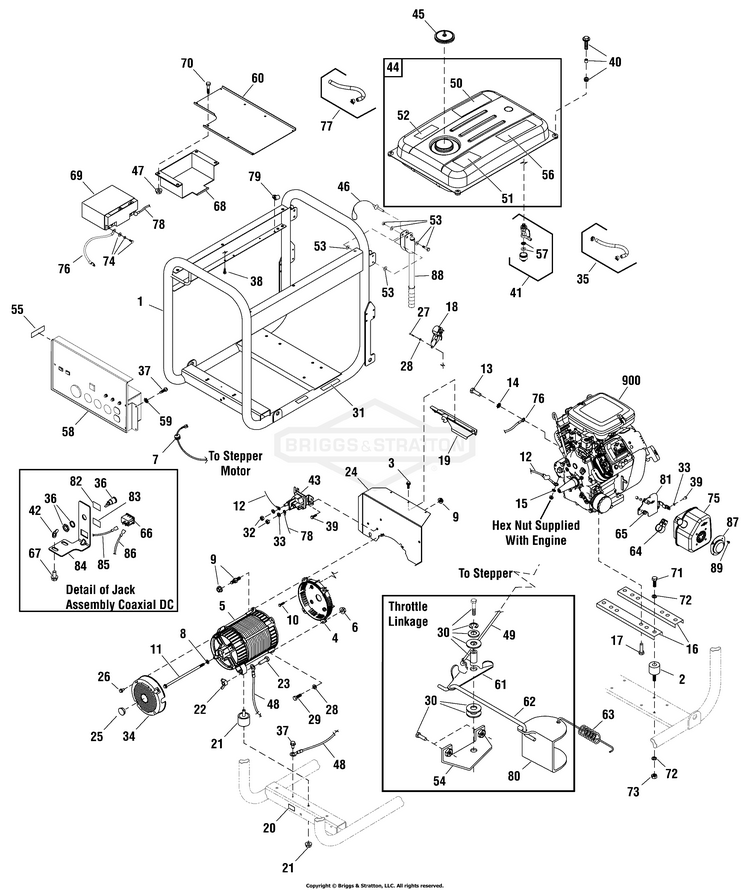 030207-01 Briggs and Stratton Generator 10,000 Watt - PartsWarehouse