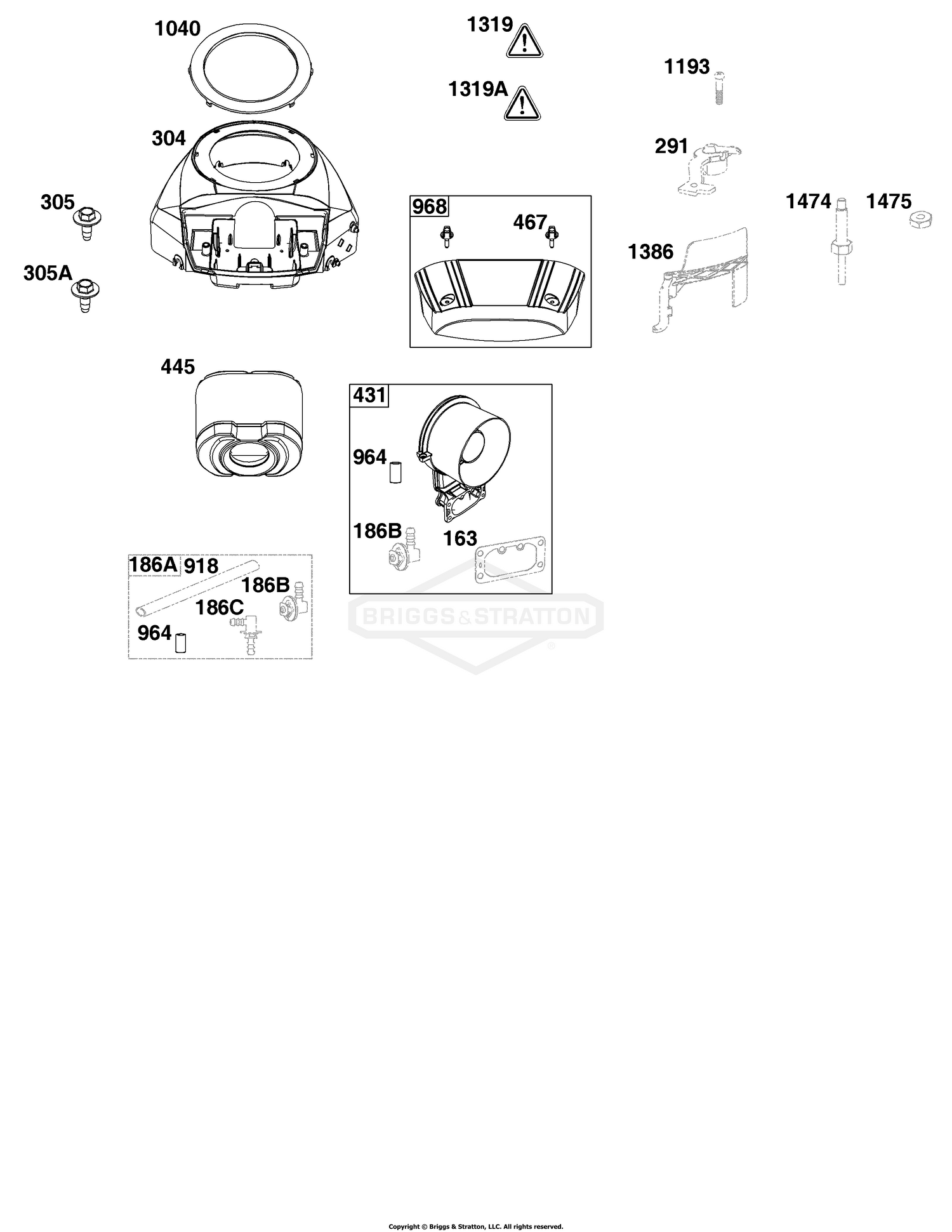 Blower Housing and Air Cleaner Group