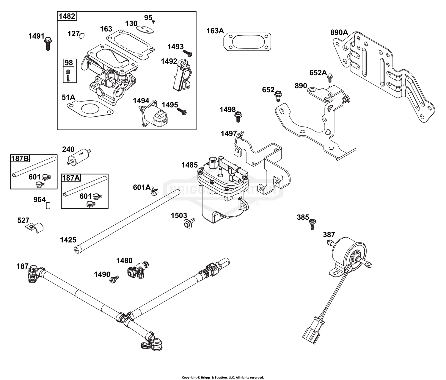 Throttle Body and Fuel Supply Group