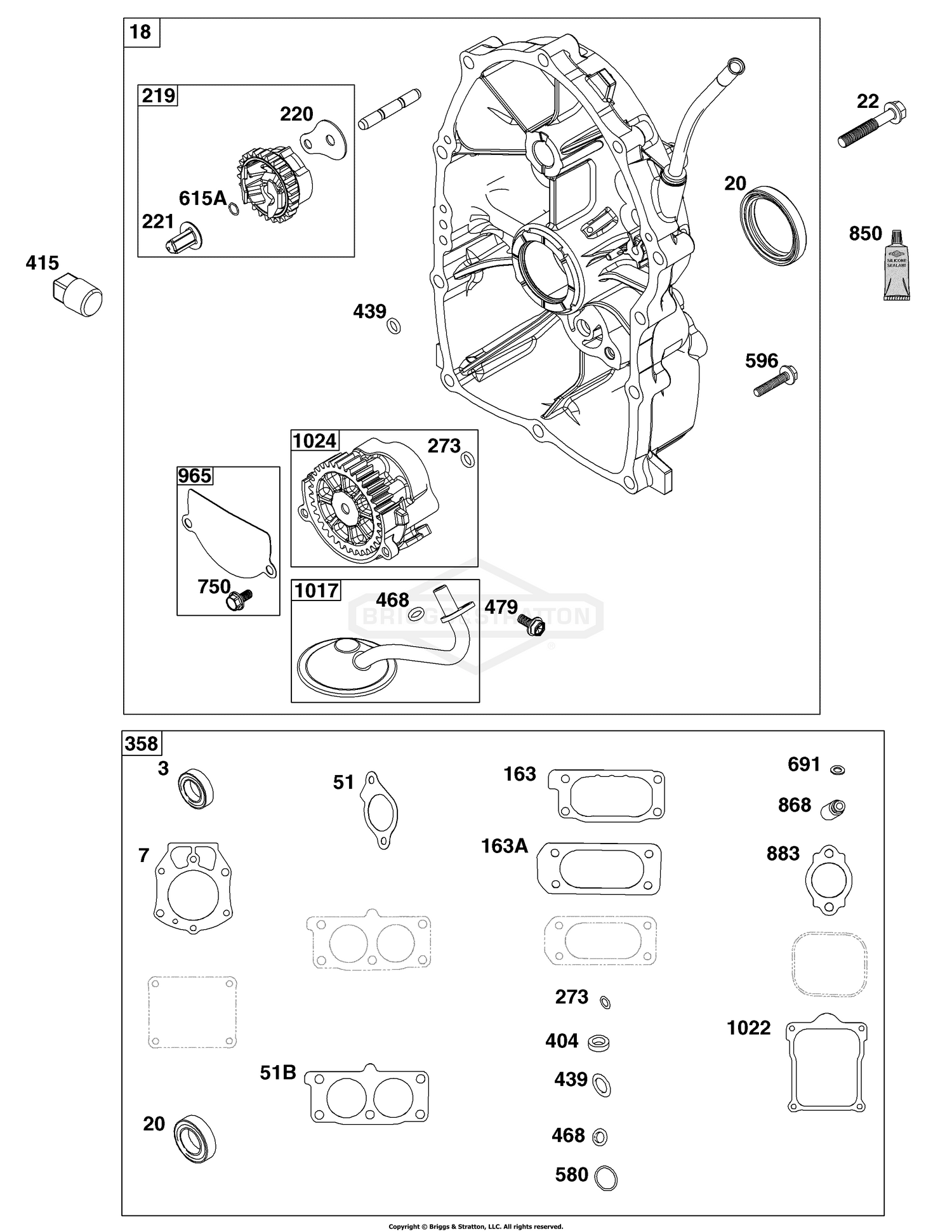 Crankcase Cover/Sump Group