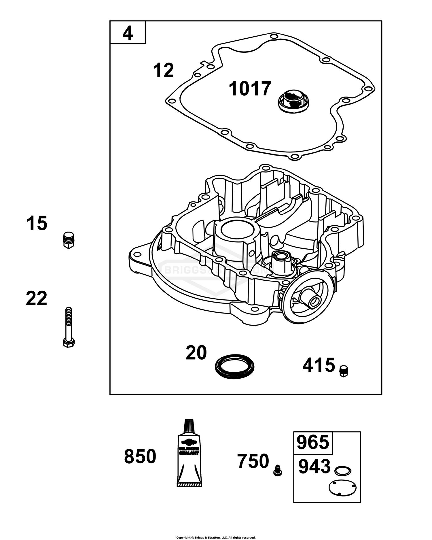 Crankcase Cover/Sump Group