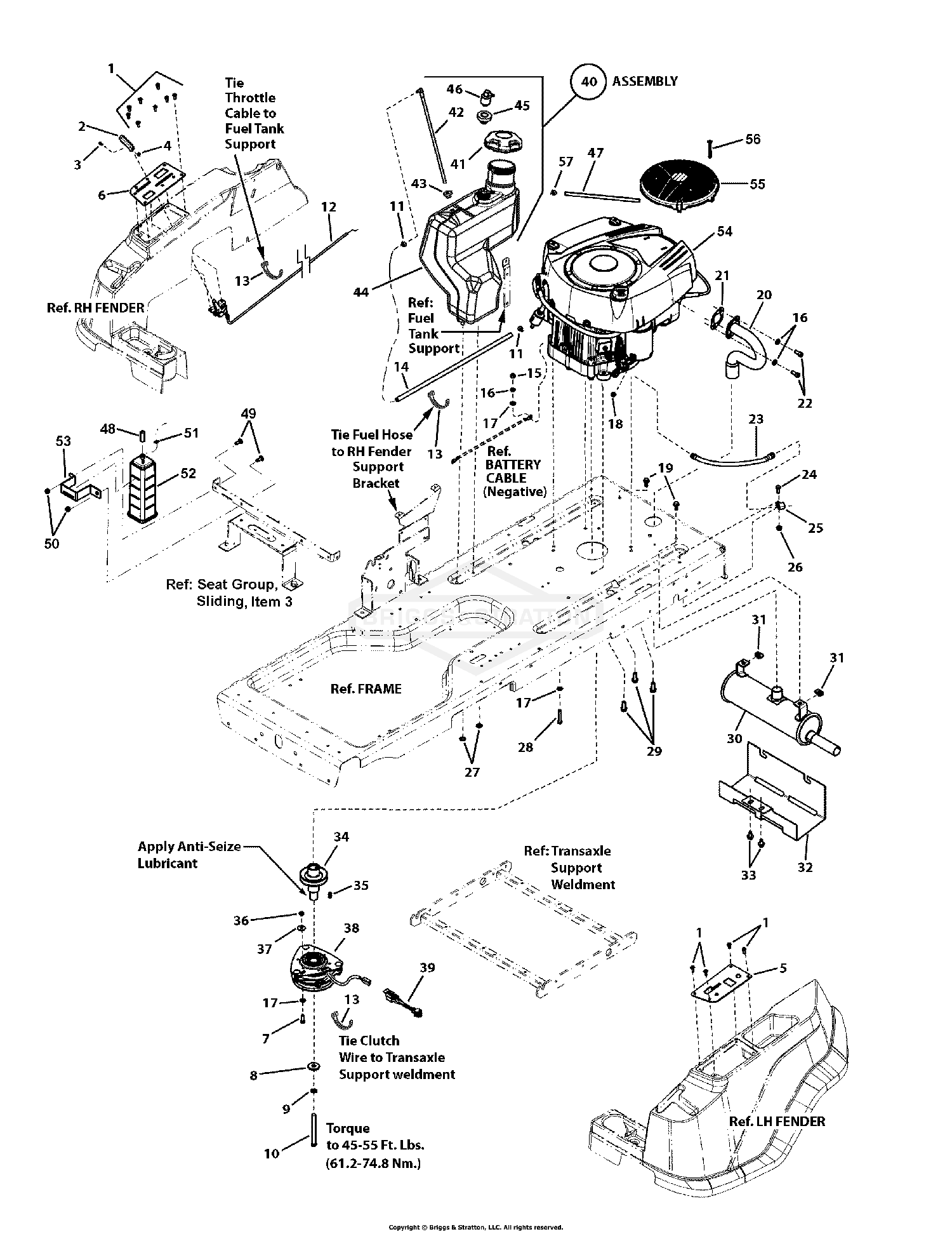 Engine, Clutch & Fuel Tank Group