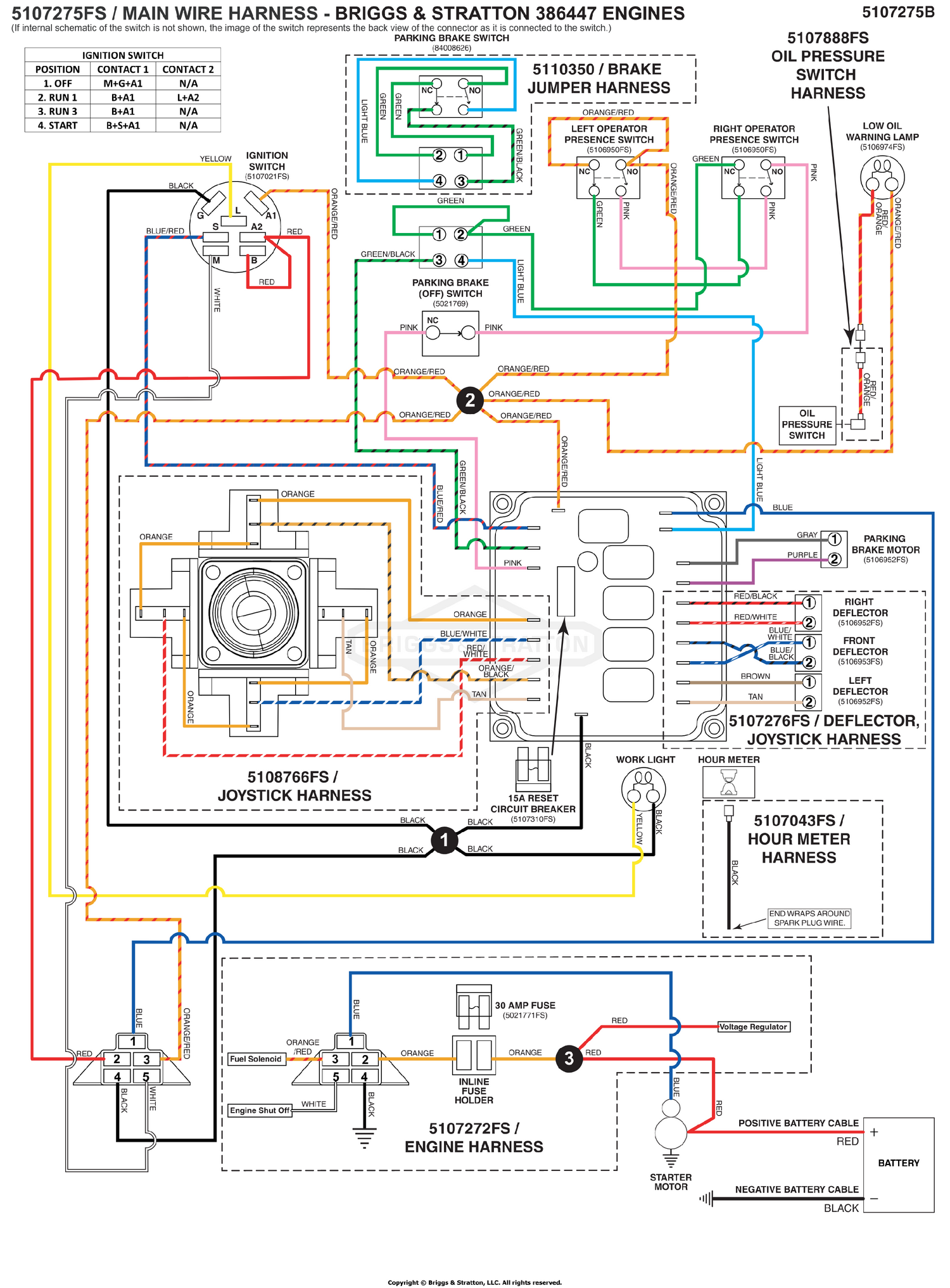 Electrical Schematic S/N: 4002219159 and Above