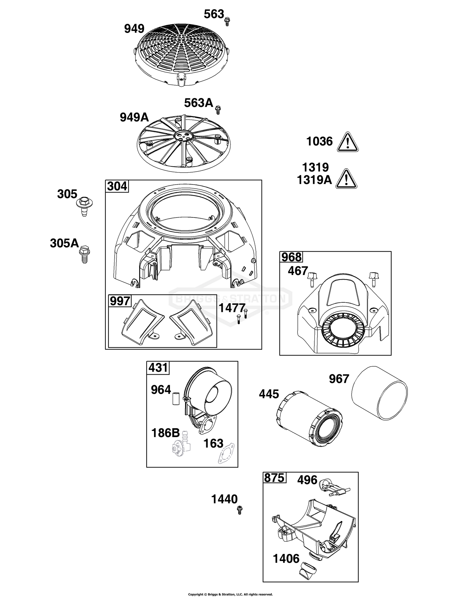 Blower Housing and Air Cleaner Group