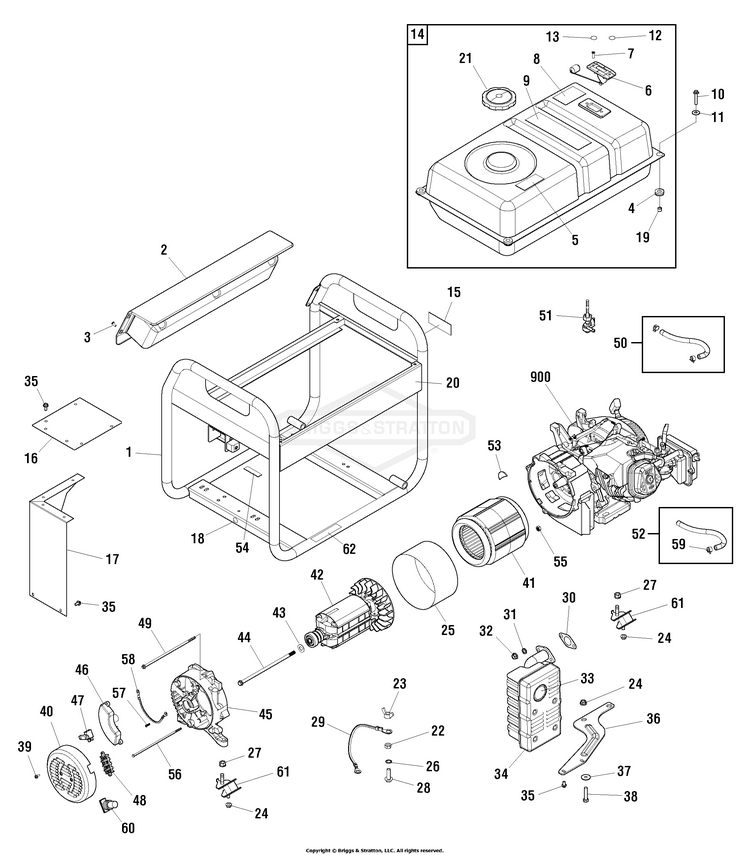 Briggs & Stratton 030592H-00 - 6,250 Watt Briggs & Stratton ...