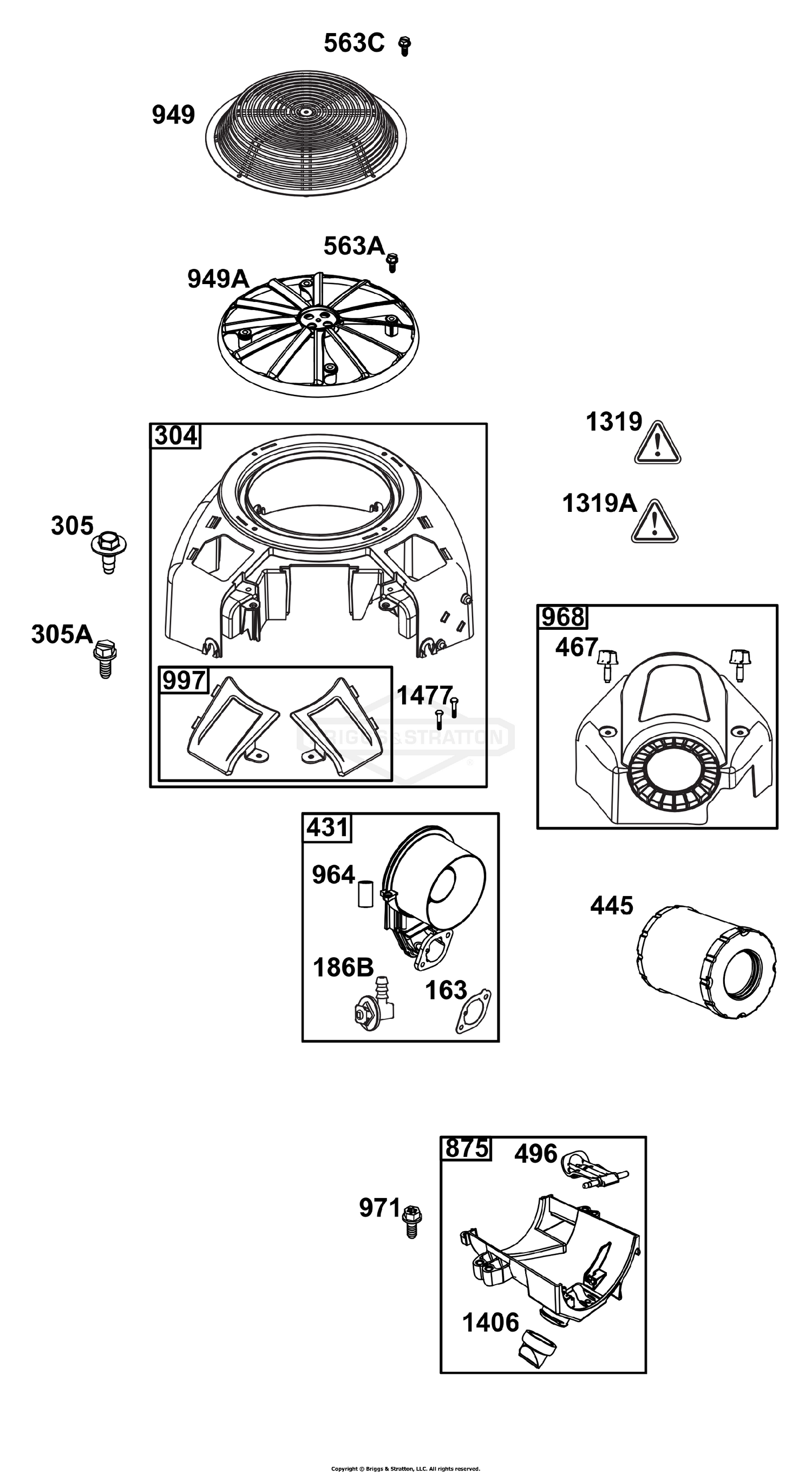 Blower Housing and Air Cleaner Group