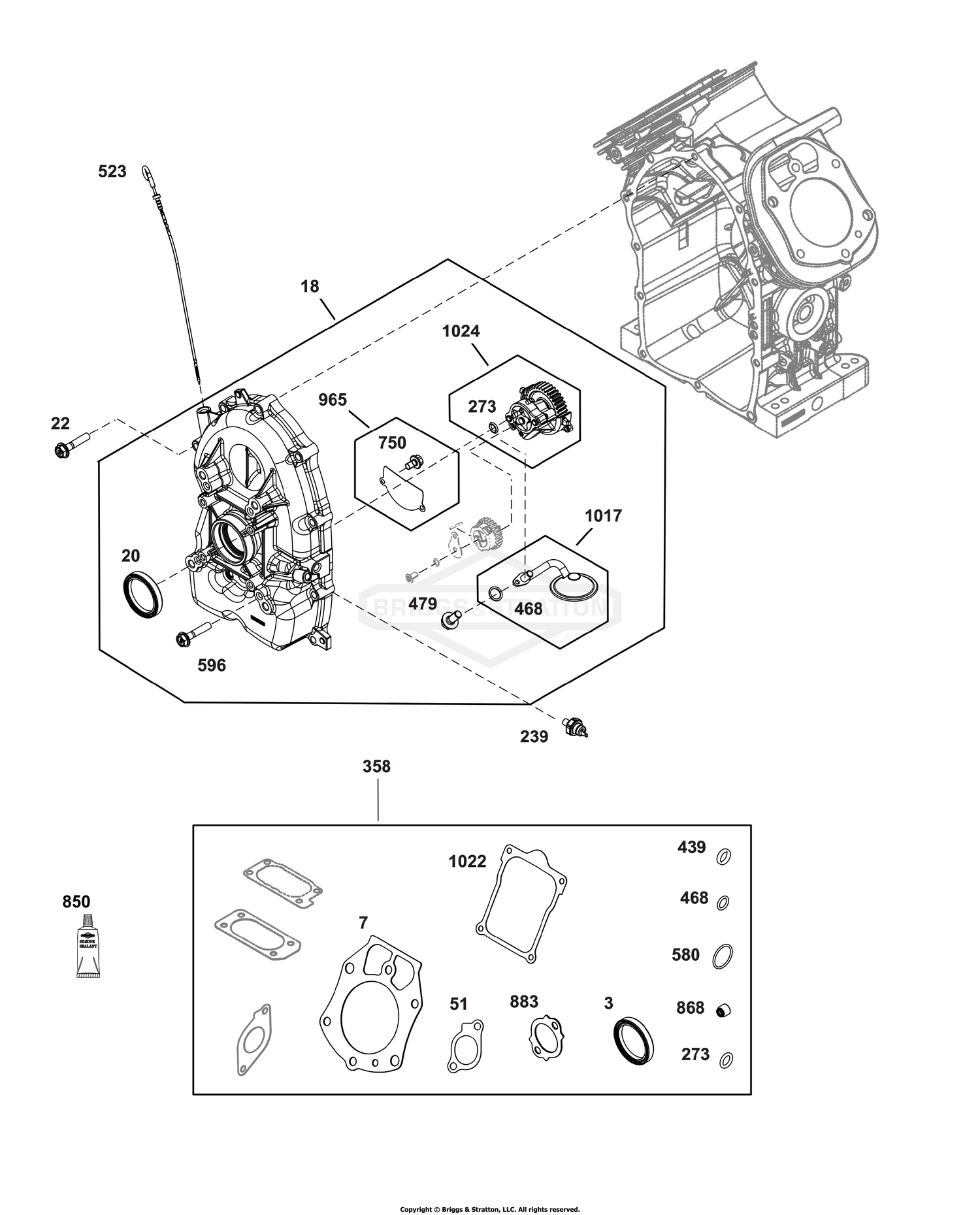 Crankcase Cover/Sump Group