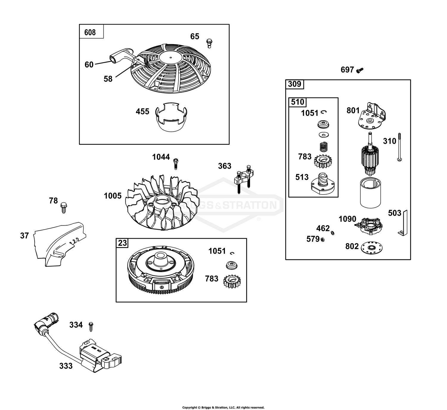 Flywheel, Ignition, and Starter Group