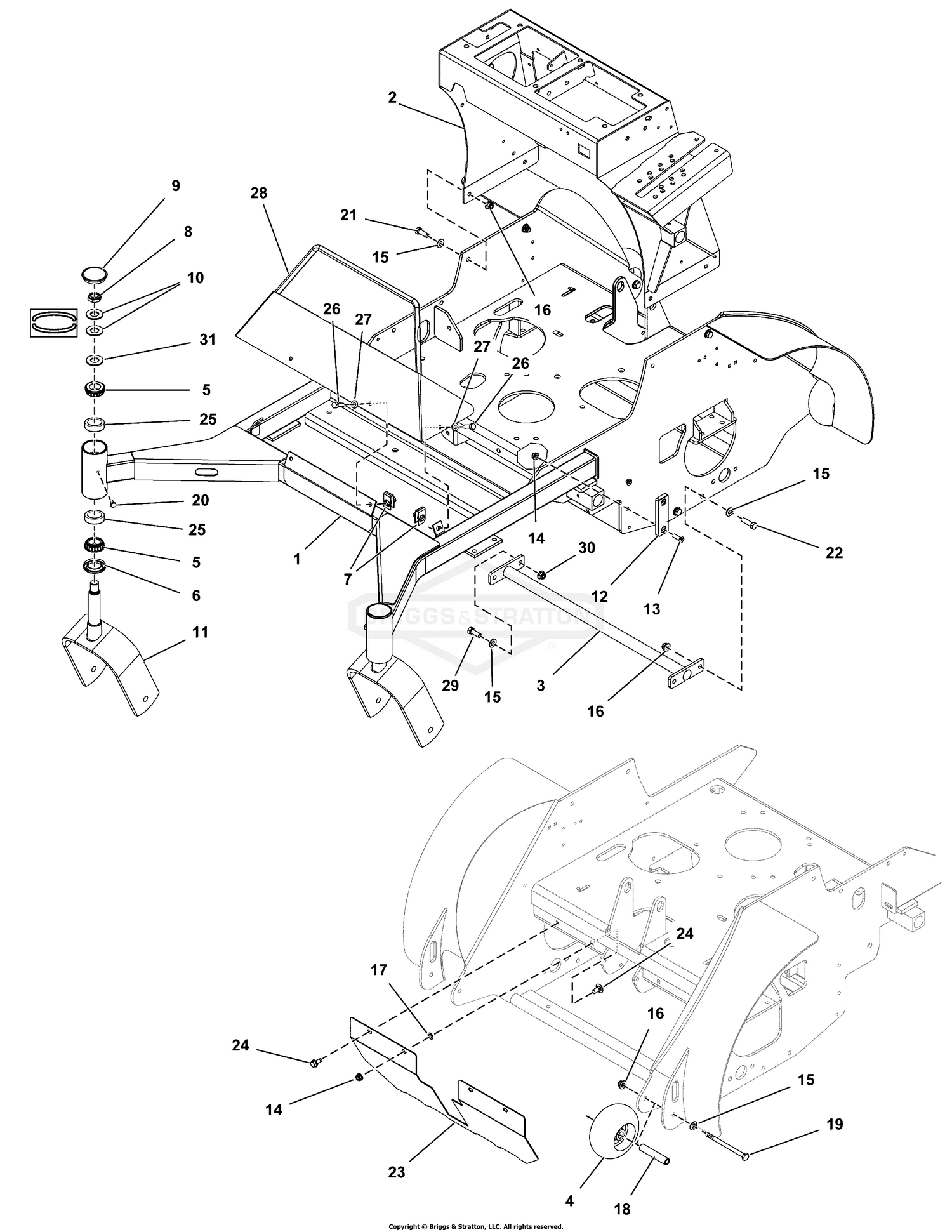 Main Frame and Front Casters Group