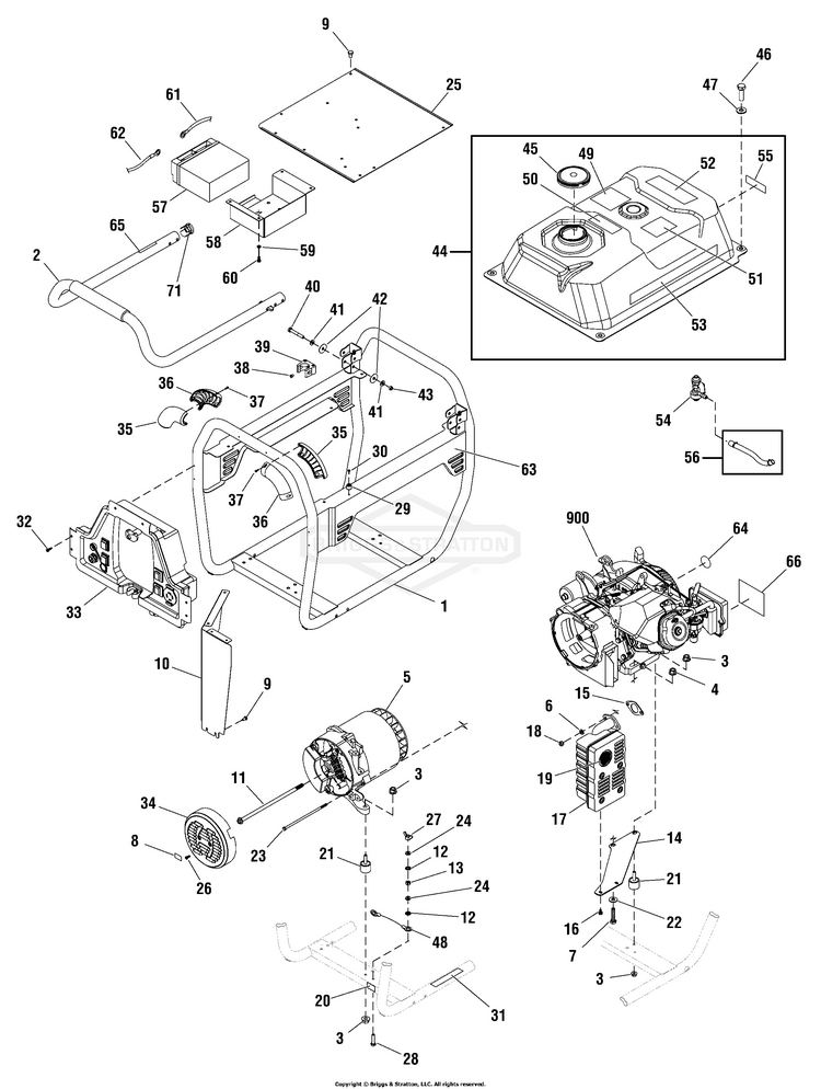 Briggs & Stratton 030477-00 - 7,000 Watt Troy-Bilt XP - PartsWarehouse