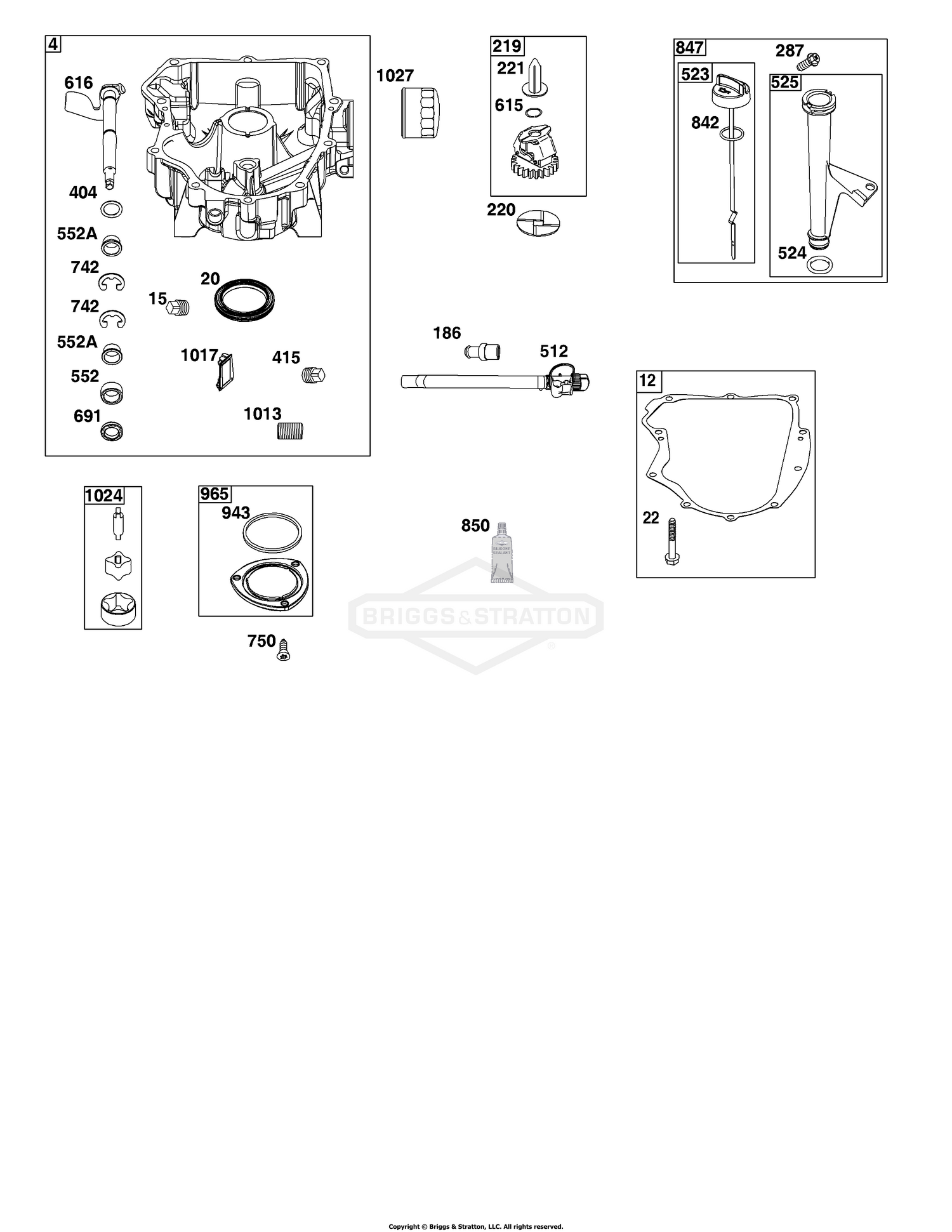 Engine Sump, Oil Pump, Dipstick/Tube Assembly