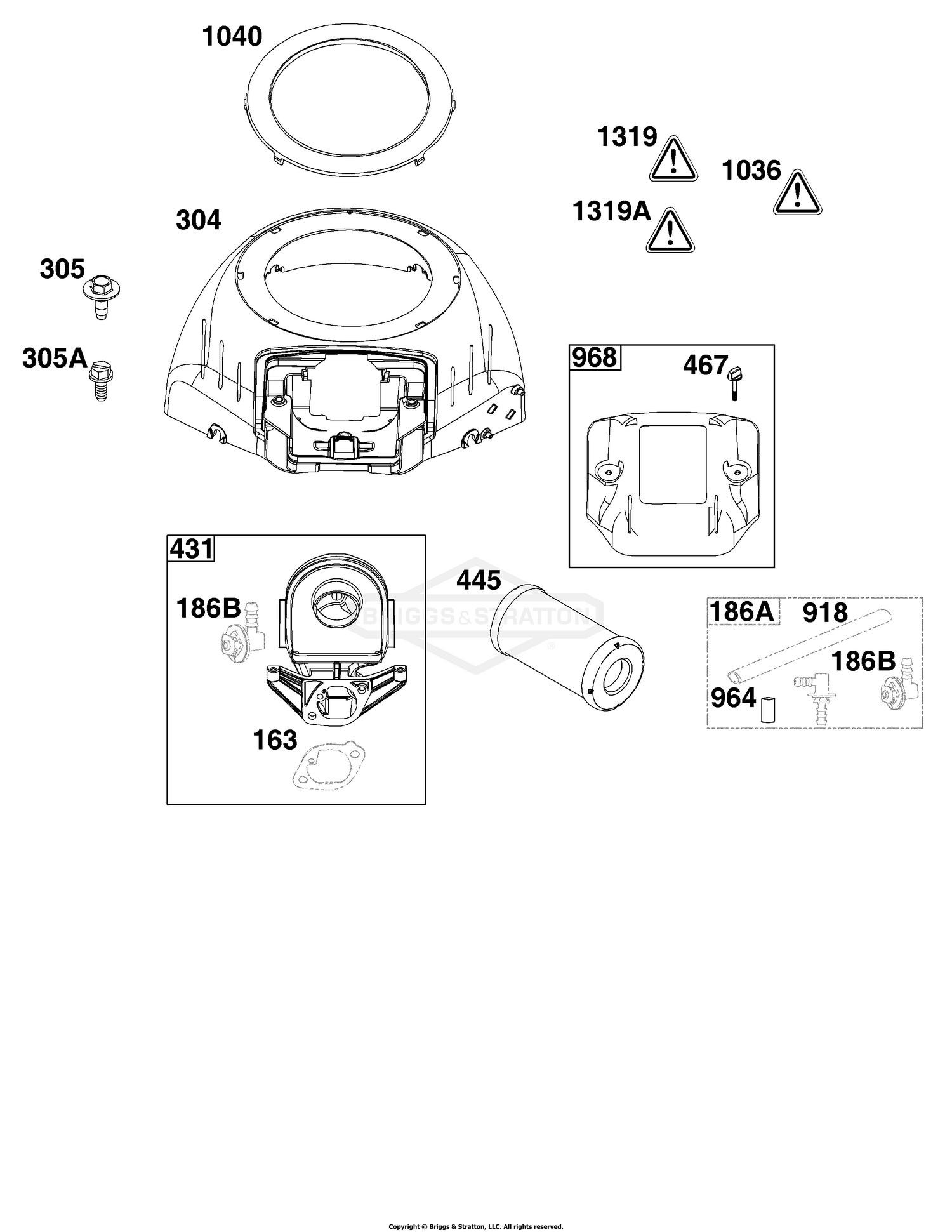 Blower Housing and Air Cleaner Group
