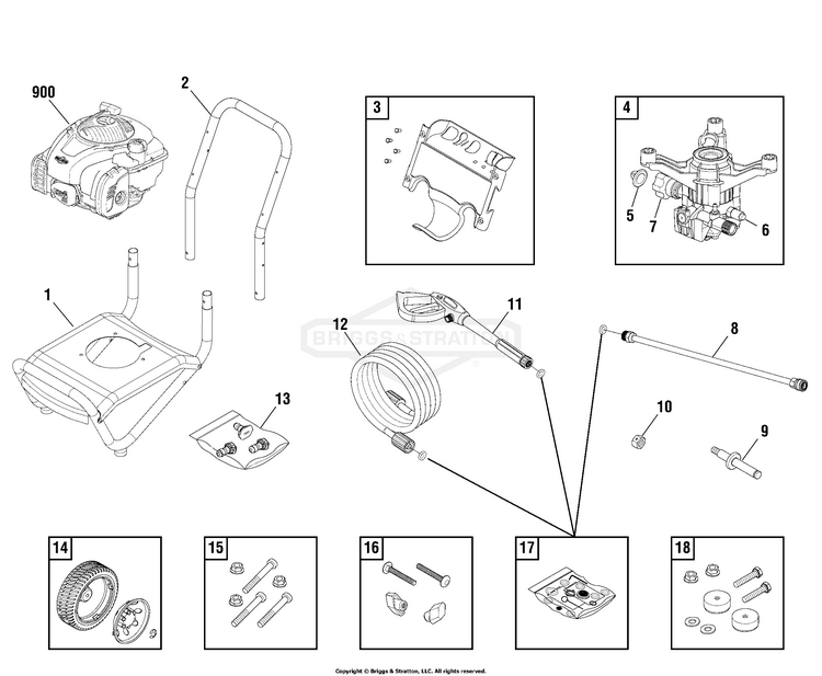 02058100 Briggs and Stratton Pressure Washer 2,200 PSI PartsWarehouse