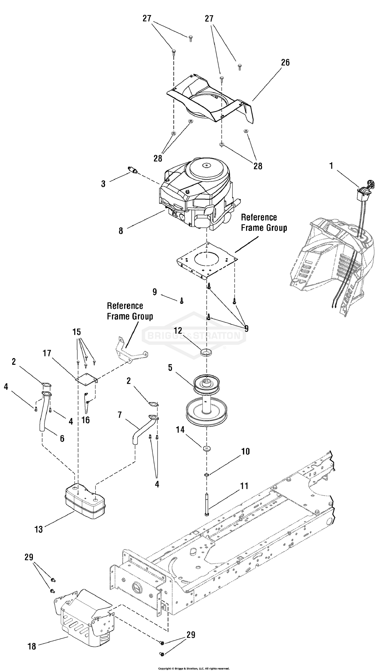 Engine Group - 23HP Briggs & Stratton
