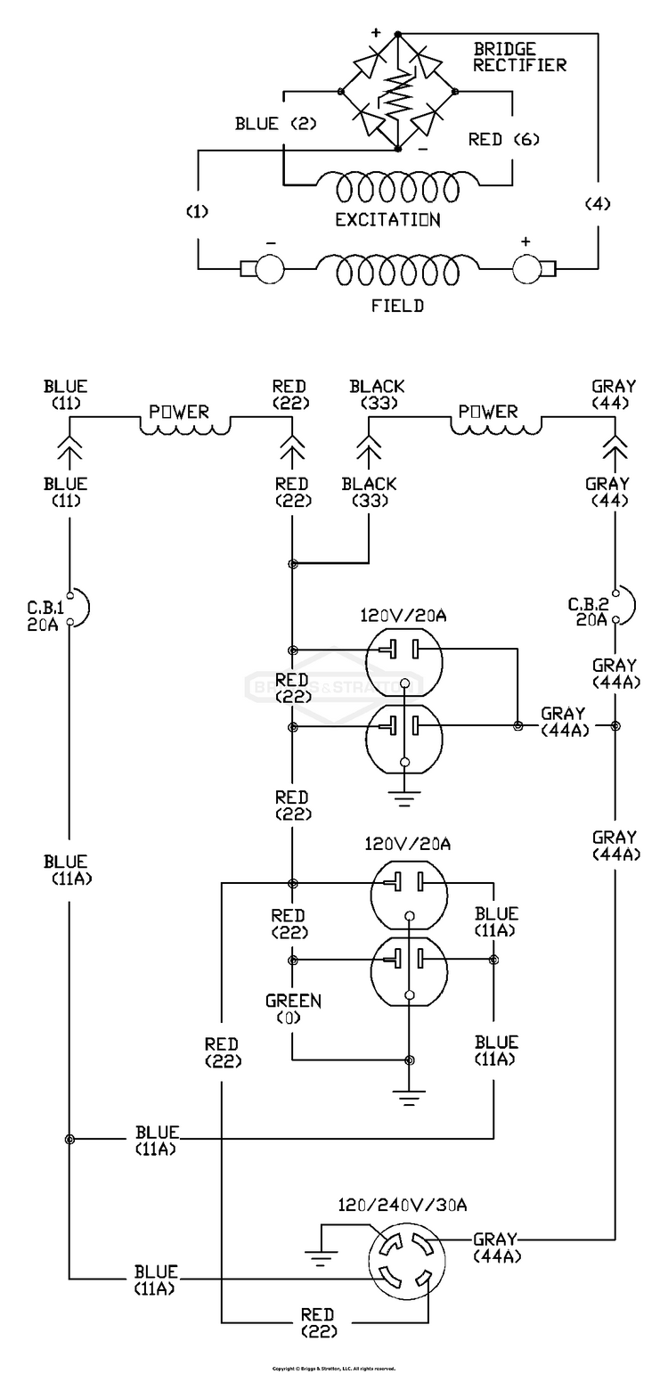 0302460 Briggs and Stratton Generator 5,550 Watt PartsWarehouse