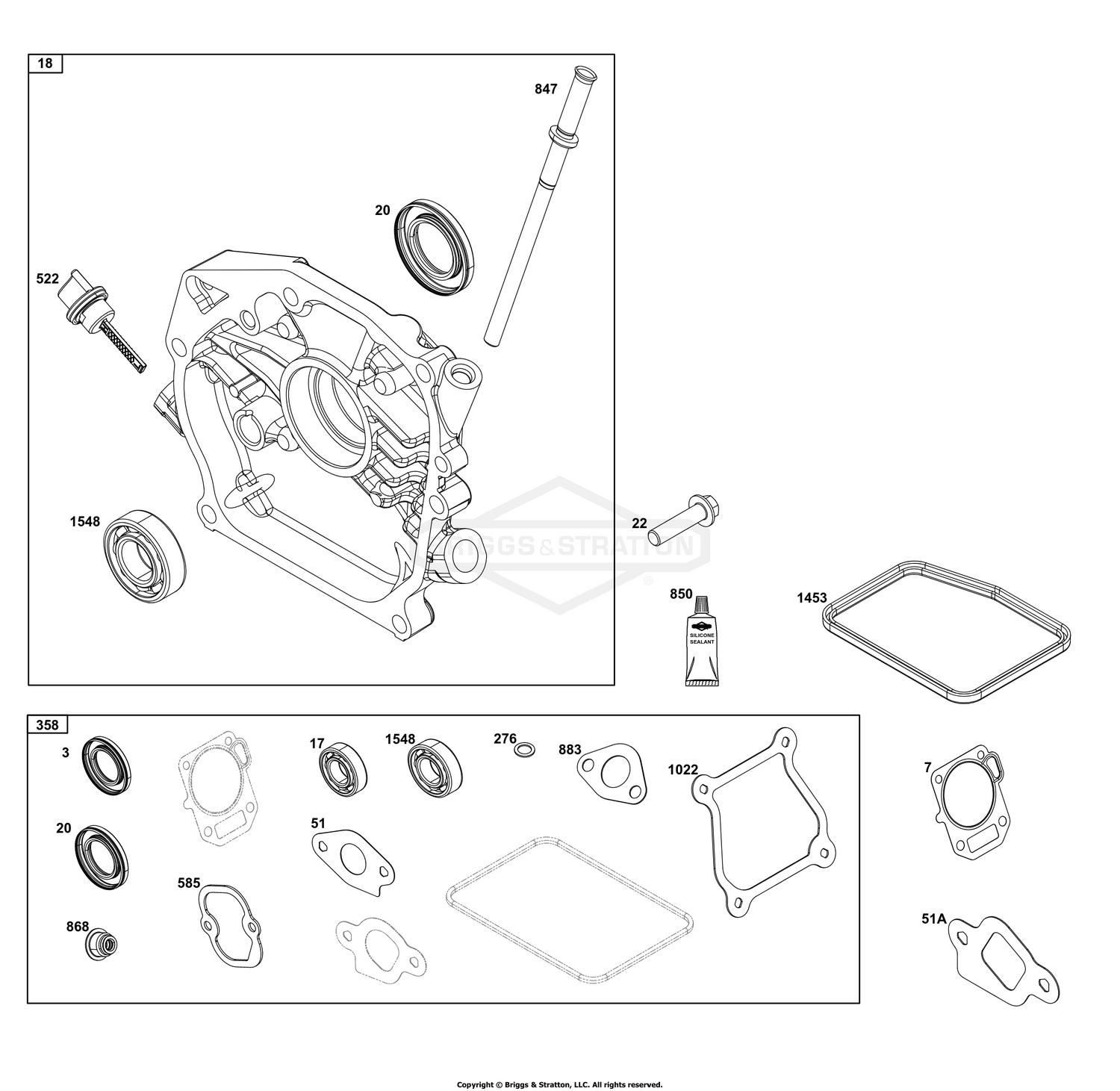 Crankcase Cover/Sump Group