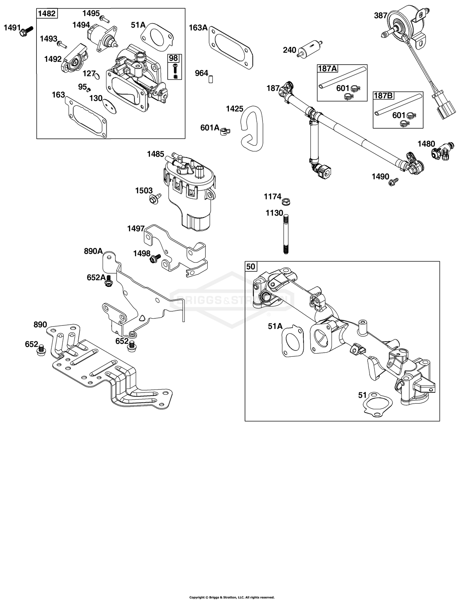 Throttle Body and Fuel Supply Group