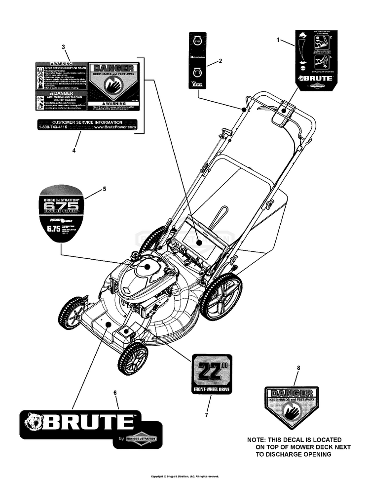 Brute self propelled discount lawn mower wheels