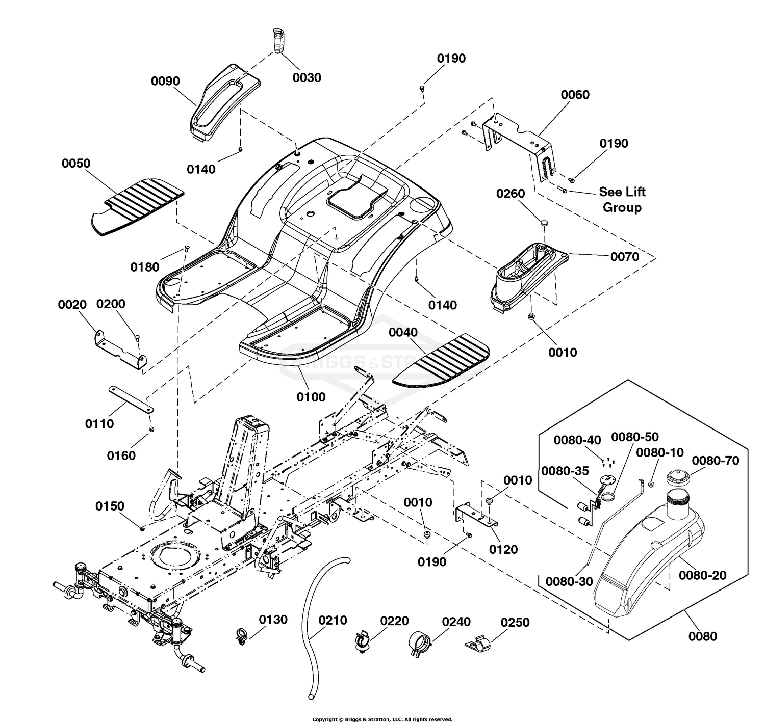 Seat Deck & Fuel Tank Group