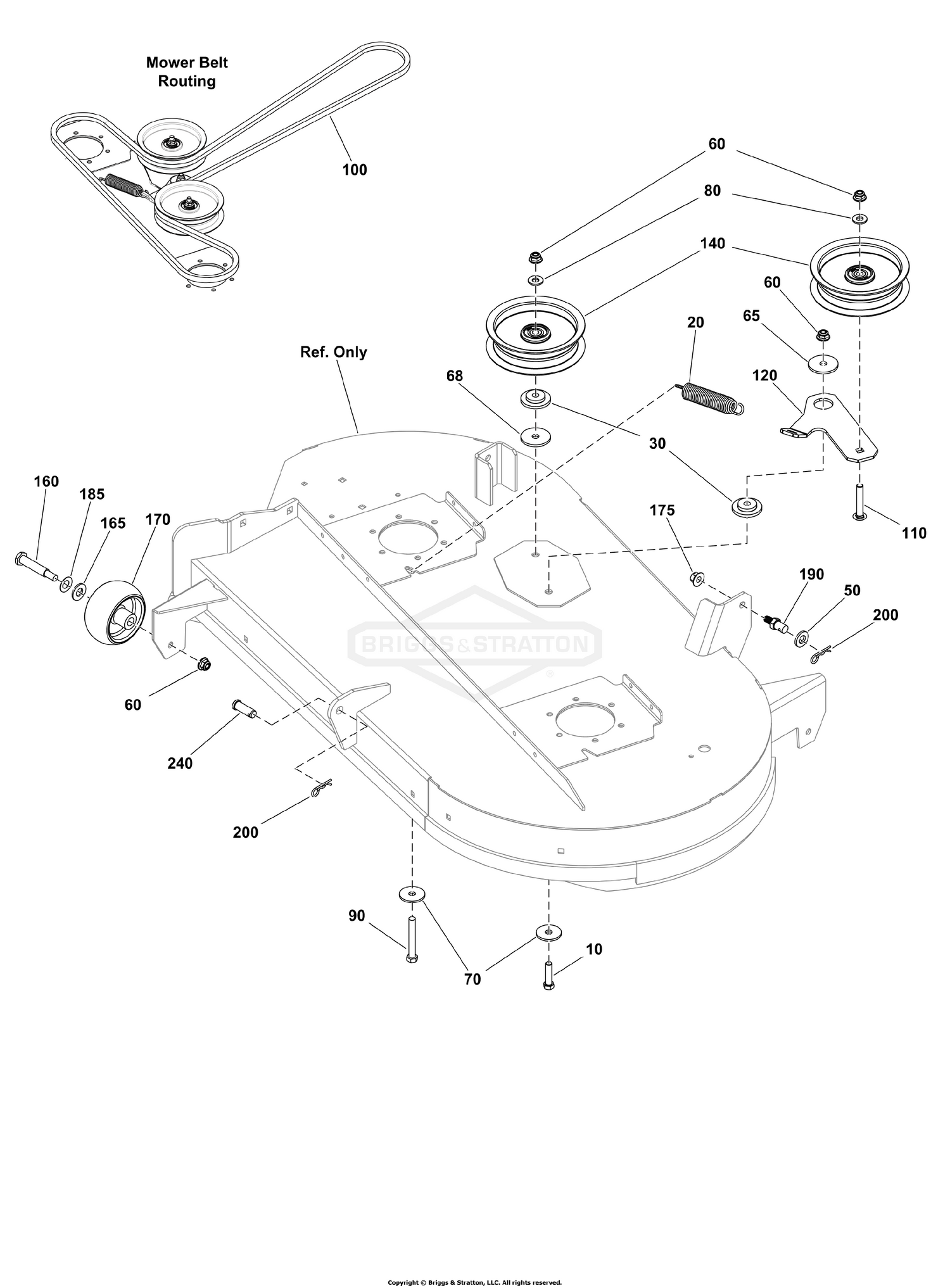 42" Mower Deck - Clutch & Support Group