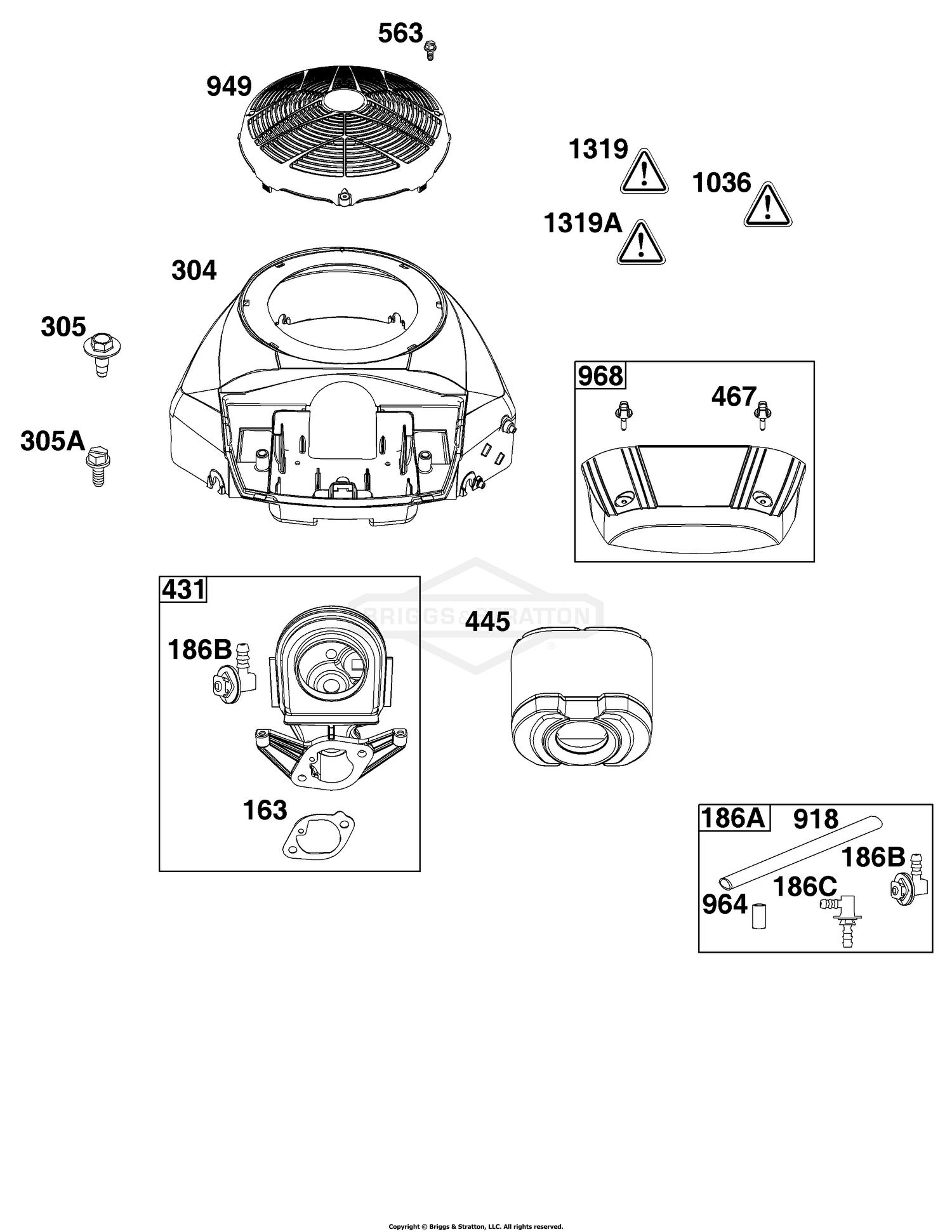 Blower Housing and Air Cleaner Group