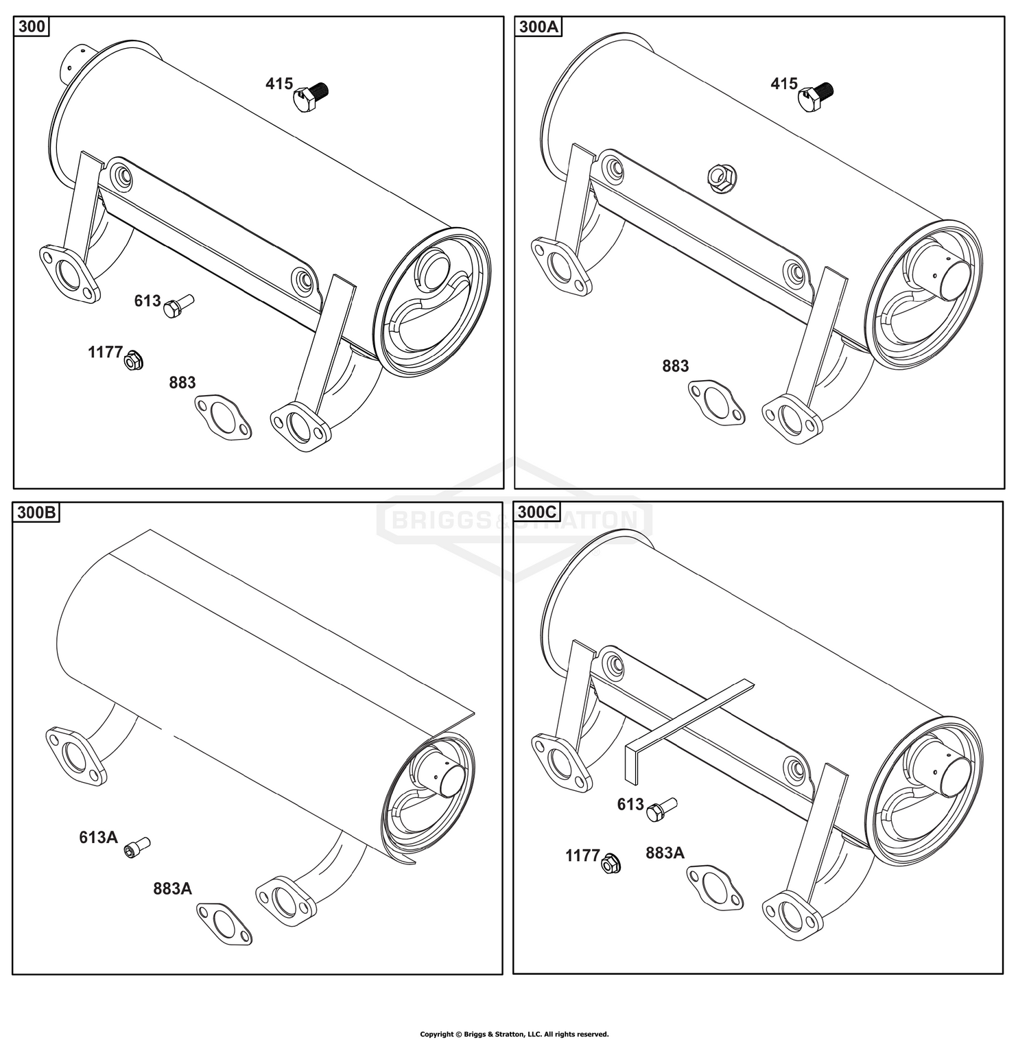 Engine Mounted Below Deck Mufflers