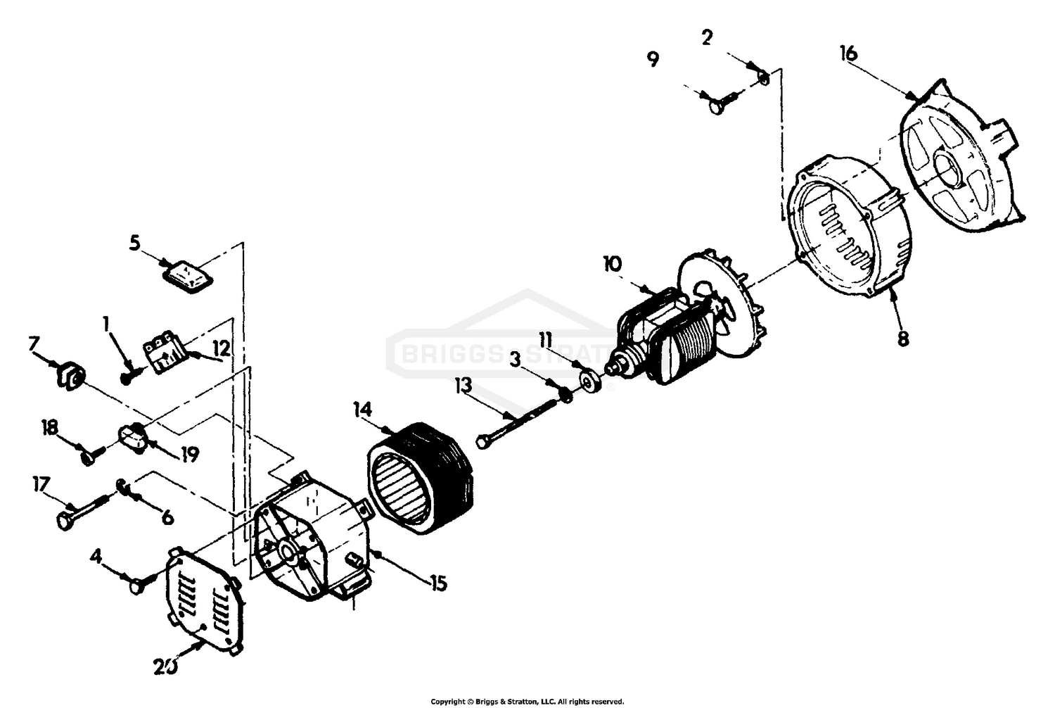 Replacement Parts Illustration - AC Generator