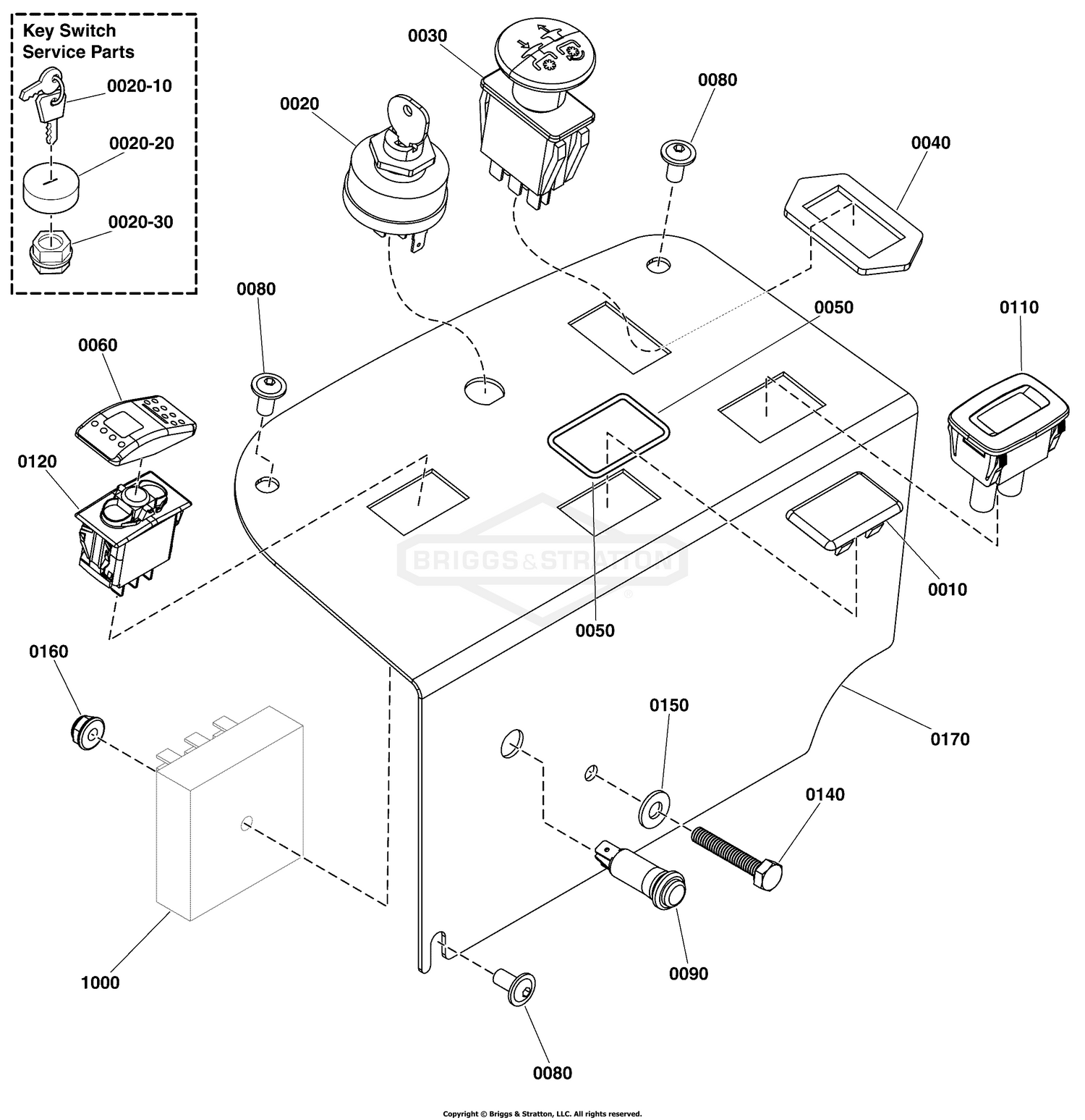 Instrument Control Panel Group - Fuel Injected Models with Electronic Throttle Control Switch