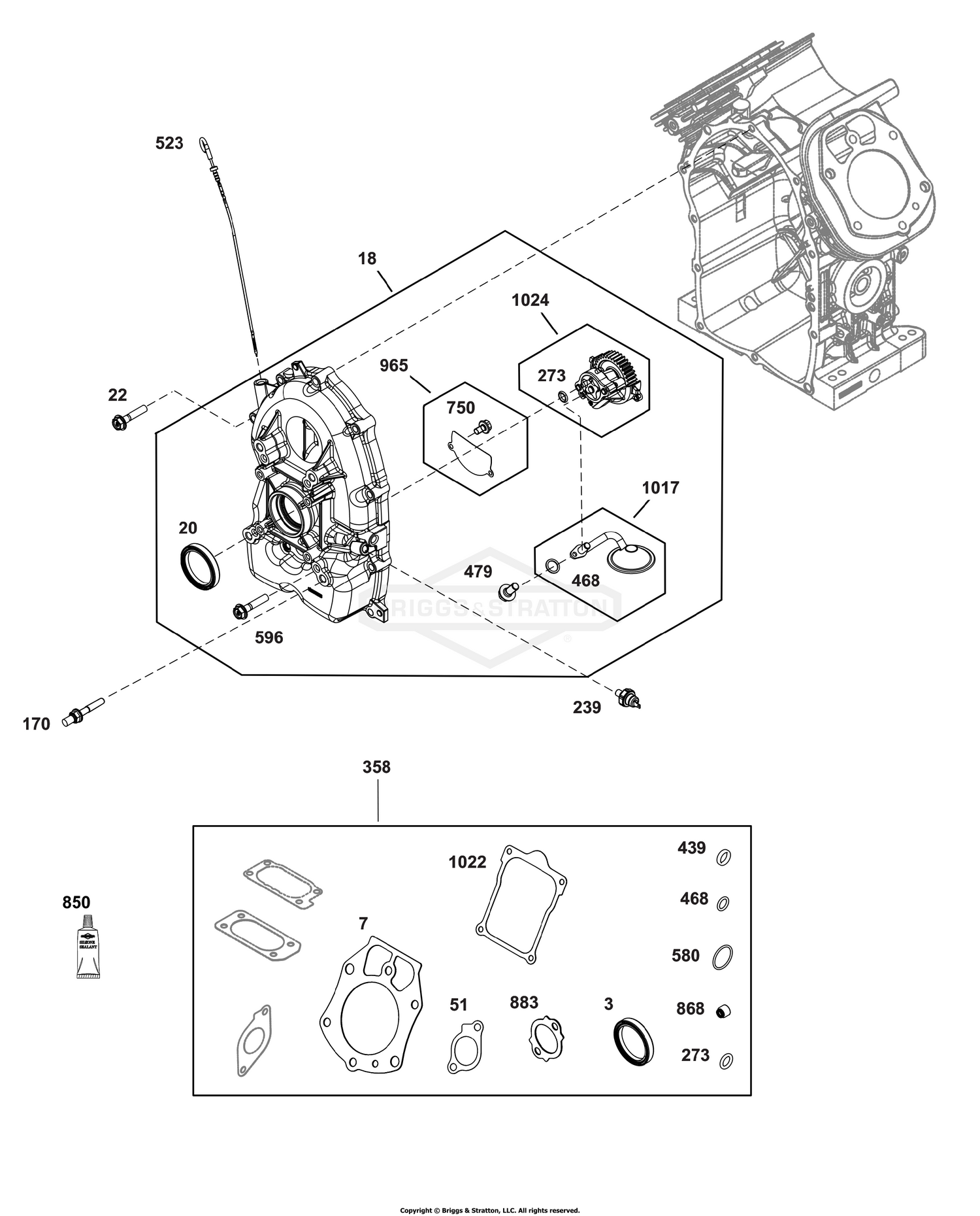 Crankcase Cover/Sump Group