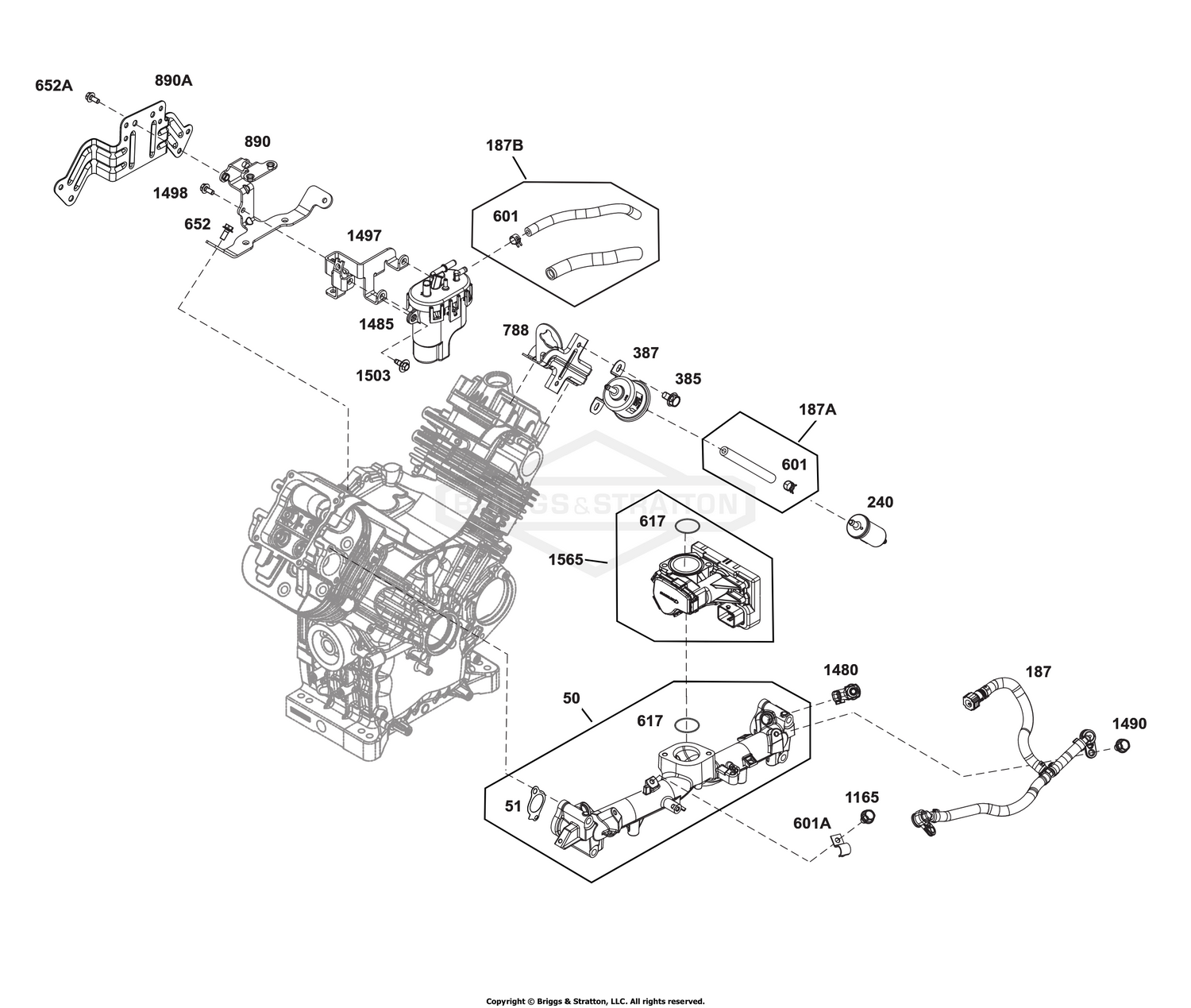 Throttle Body and Fuel Supply Group