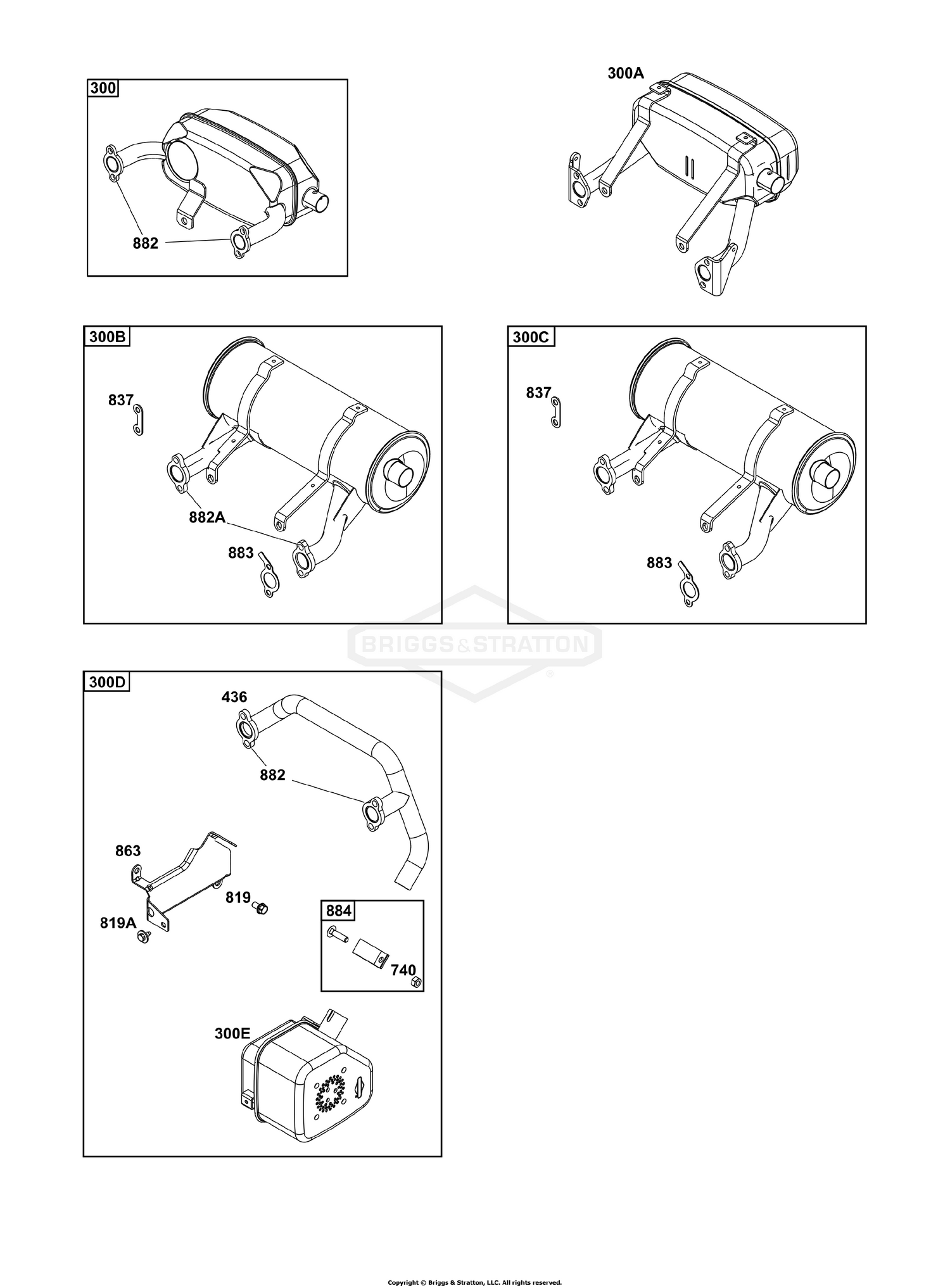 Starter Motor Side Outlet Mufflers