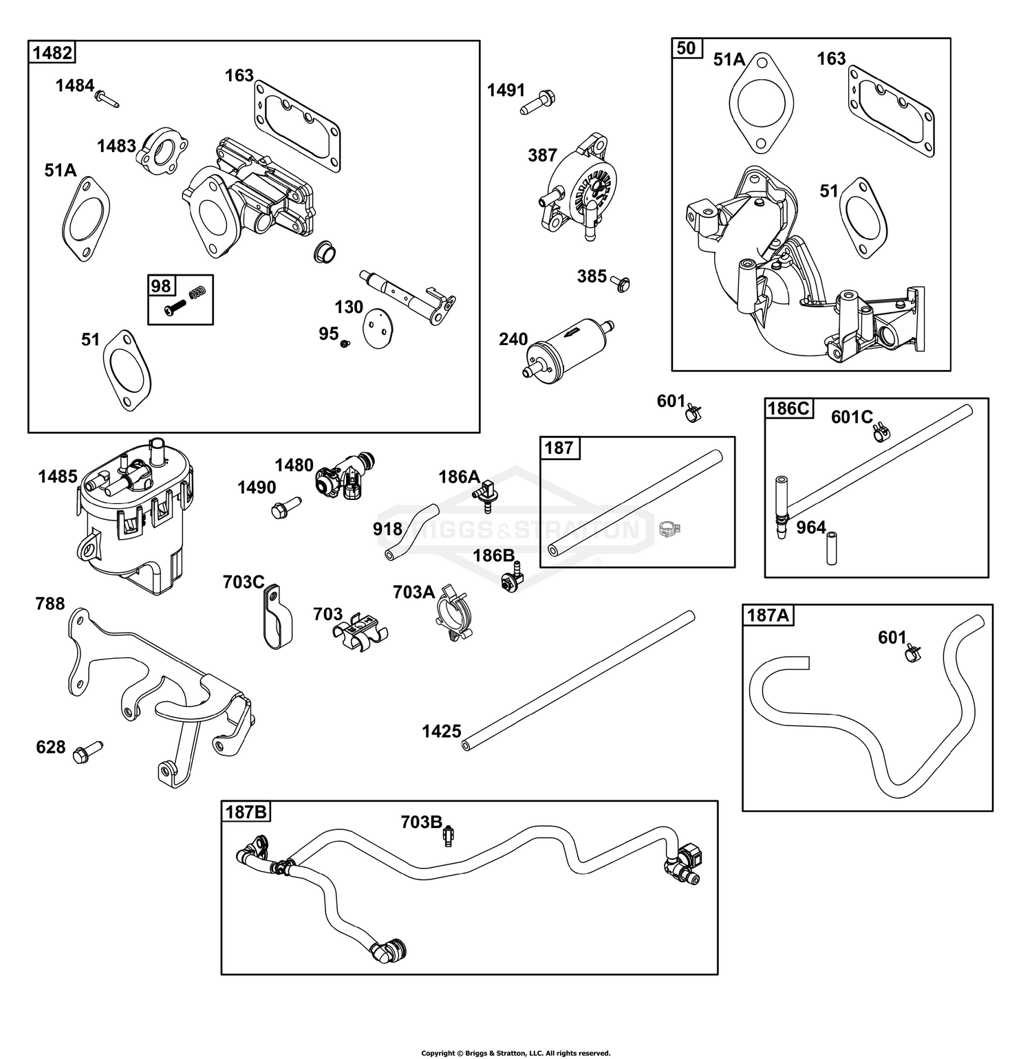 Throttle Body and Fuel Supply Group
