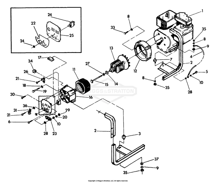 94560 Briggs and Stratton Portable Generator S2400, 2,400 Watt