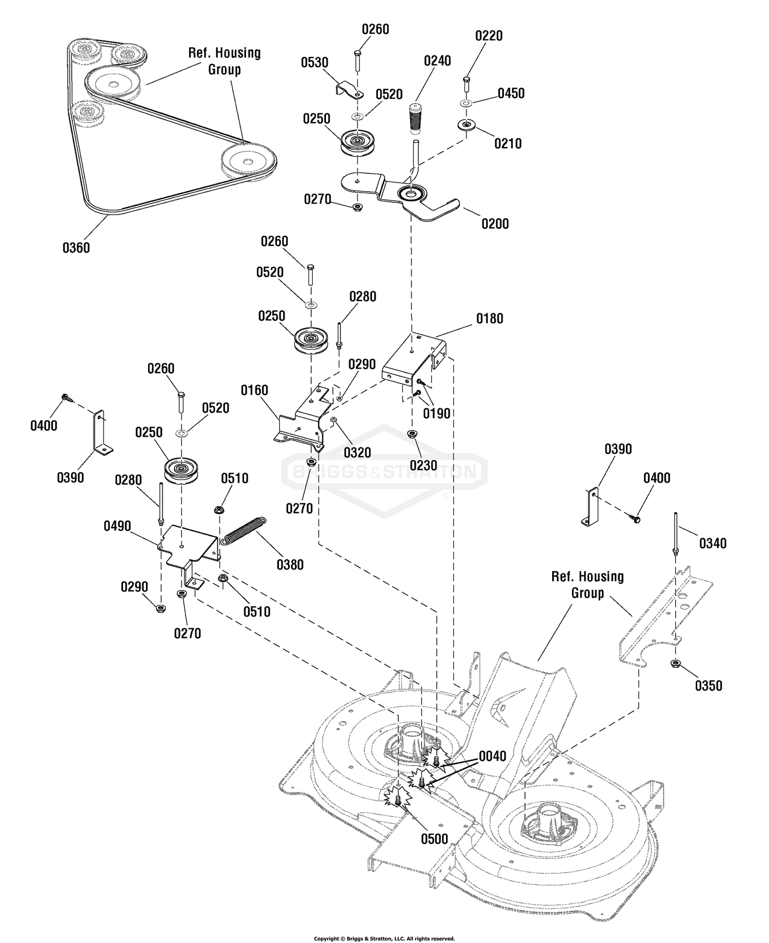 38" Mower Deck - Clutch Group