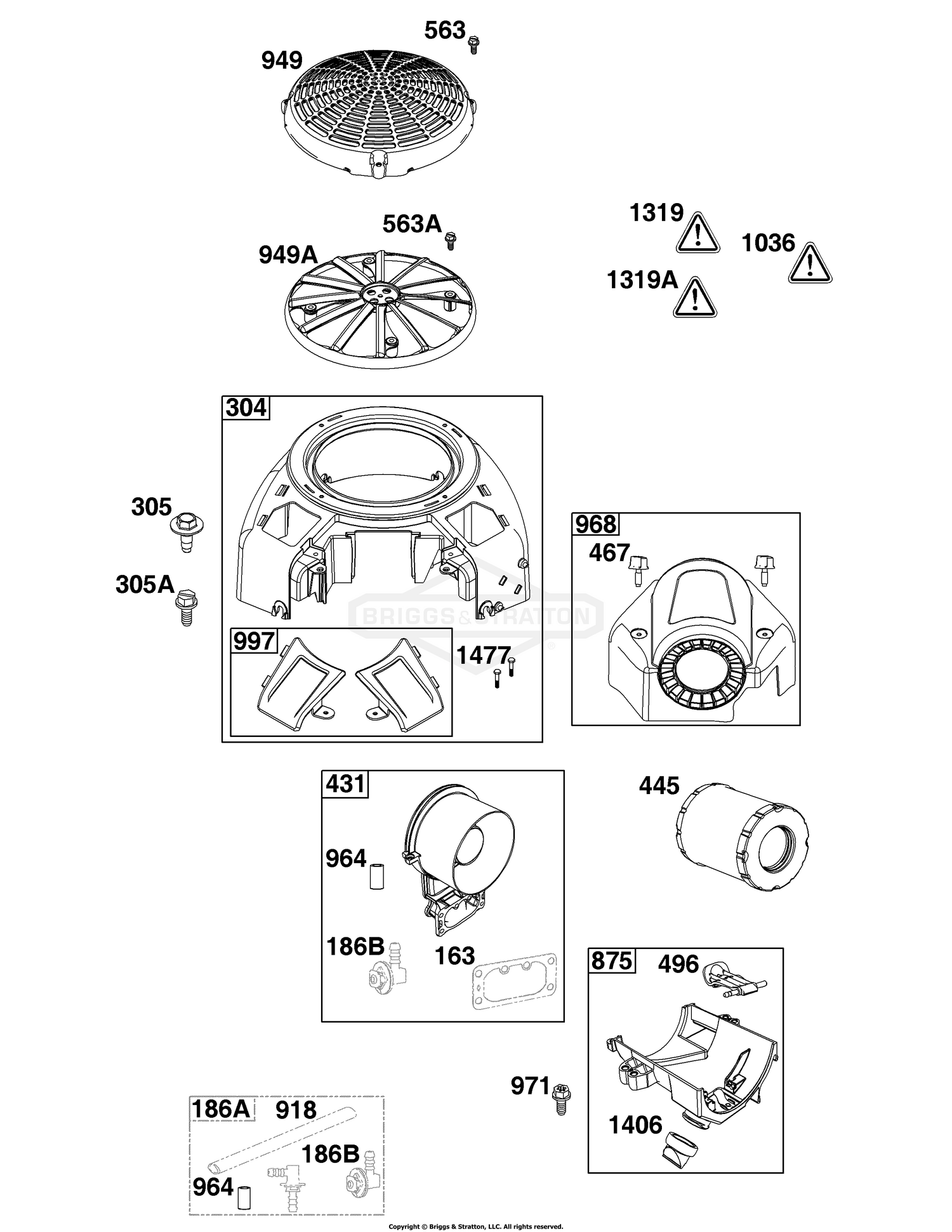 Blower Housing and Air Cleaner Group