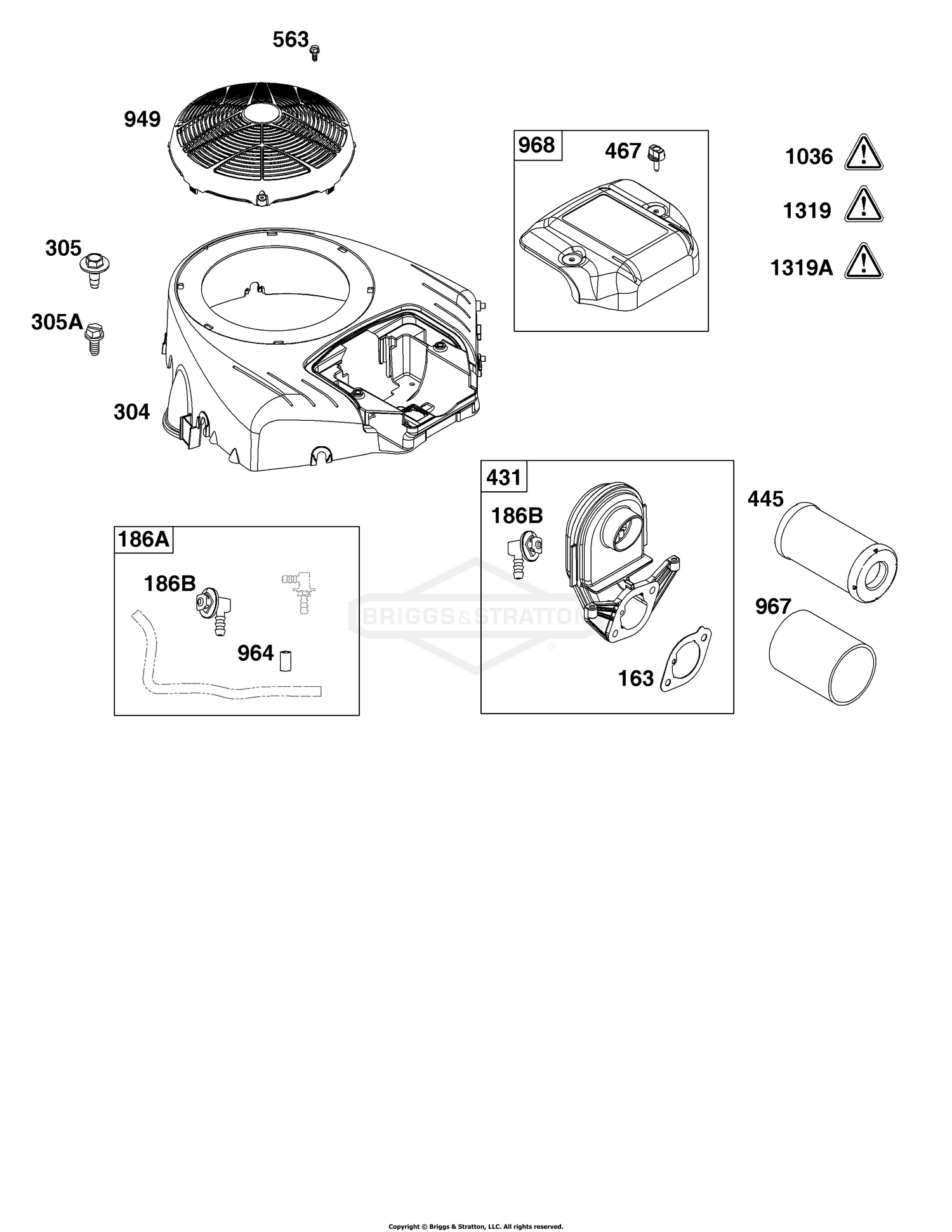 Blower Housing and Air Cleaner Group