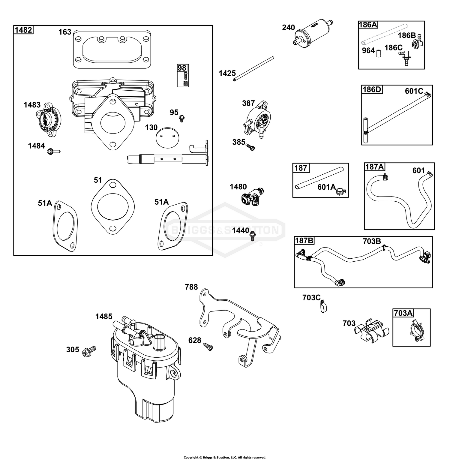 Throttle Body and Fuel Supply Group
