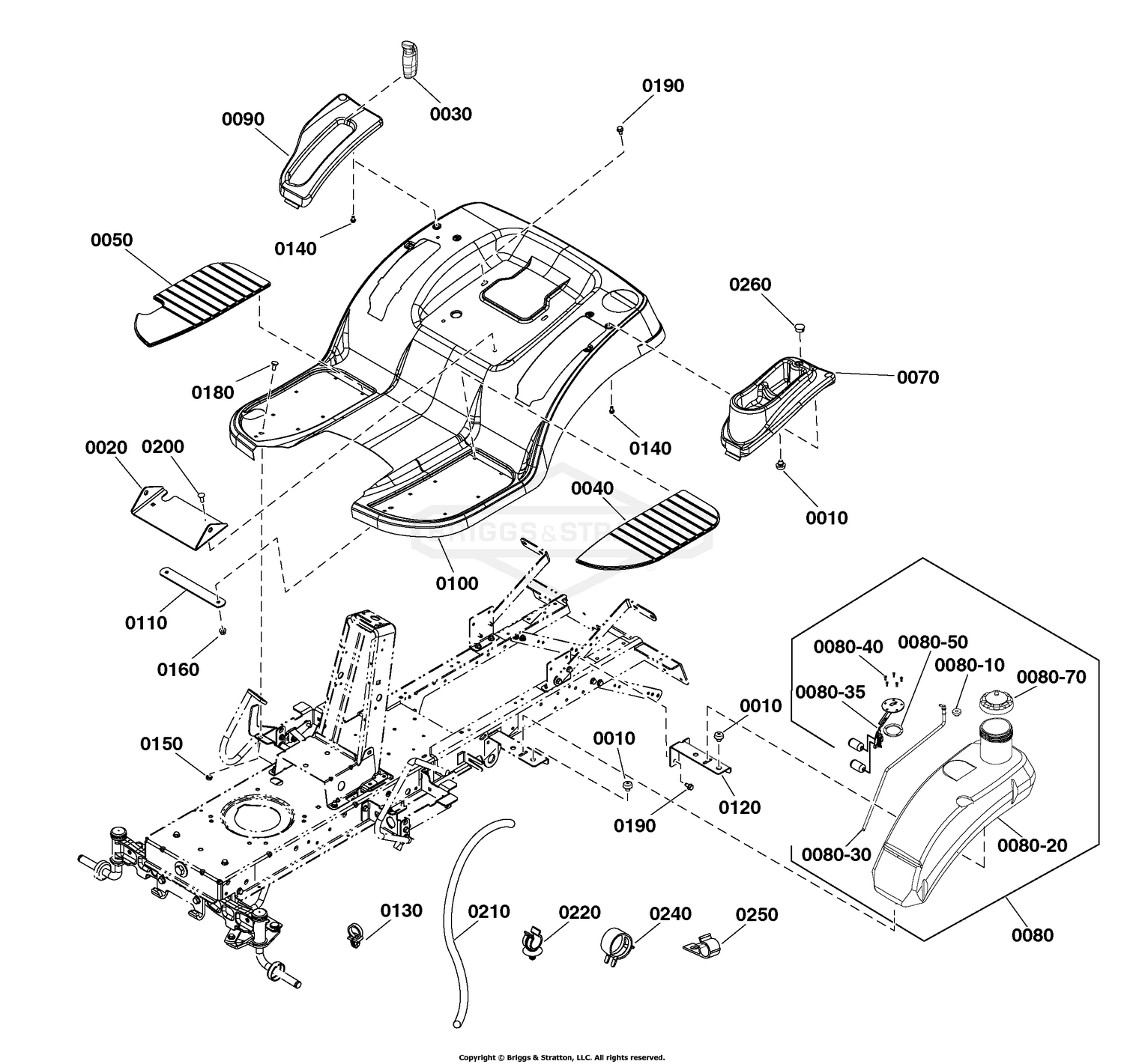 Seat Deck & Fuel Tank Group