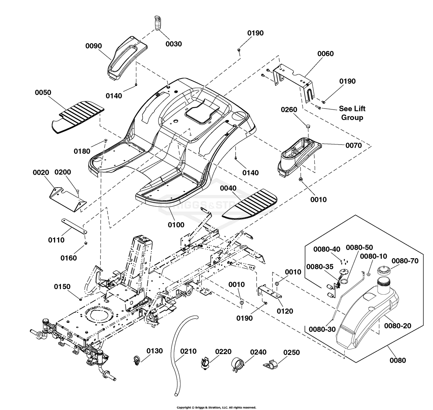 Seat Deck & Fuel Tank Group