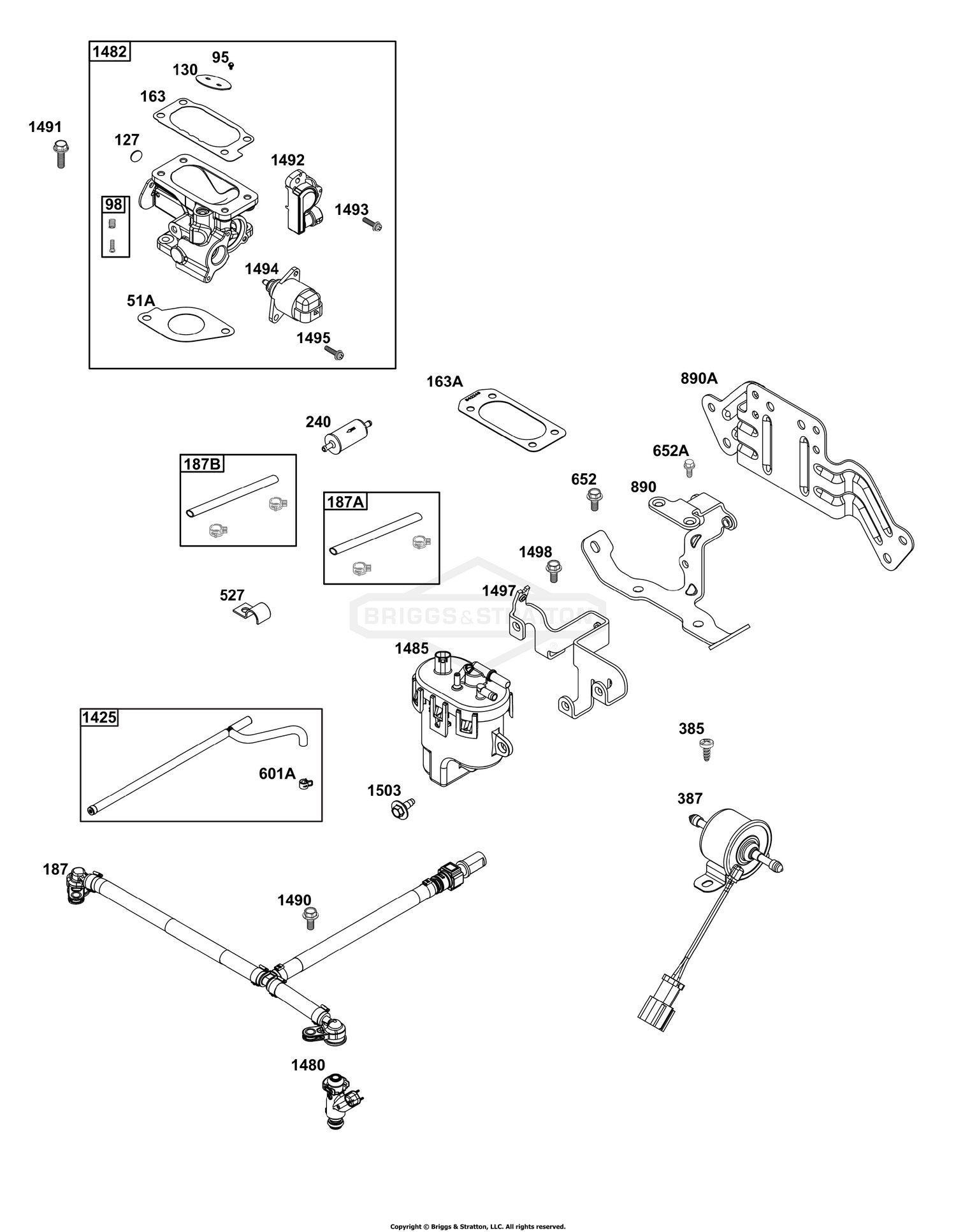 Throttle Body and Fuel Supply Group