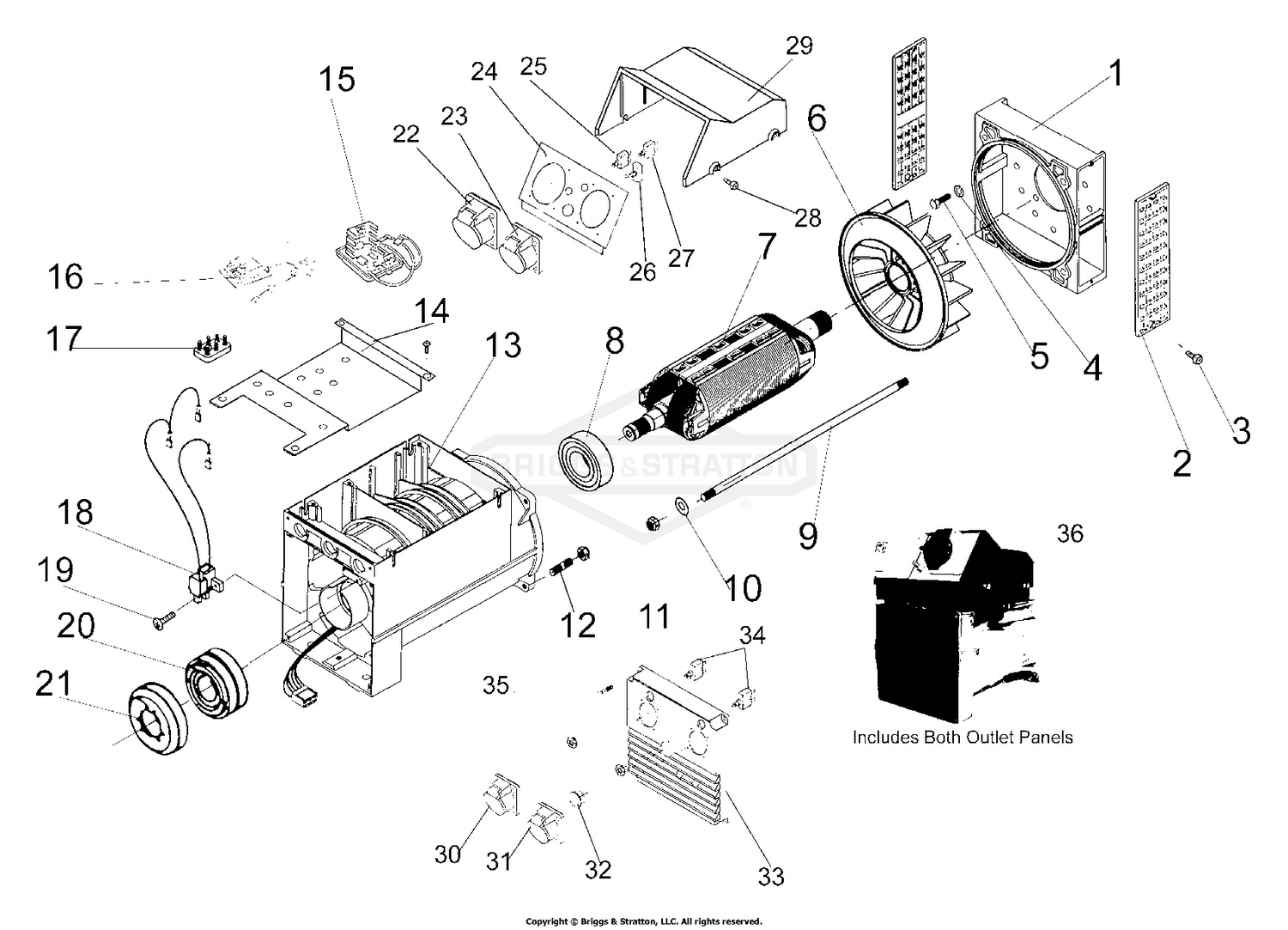 Alternator & Outlet Panel