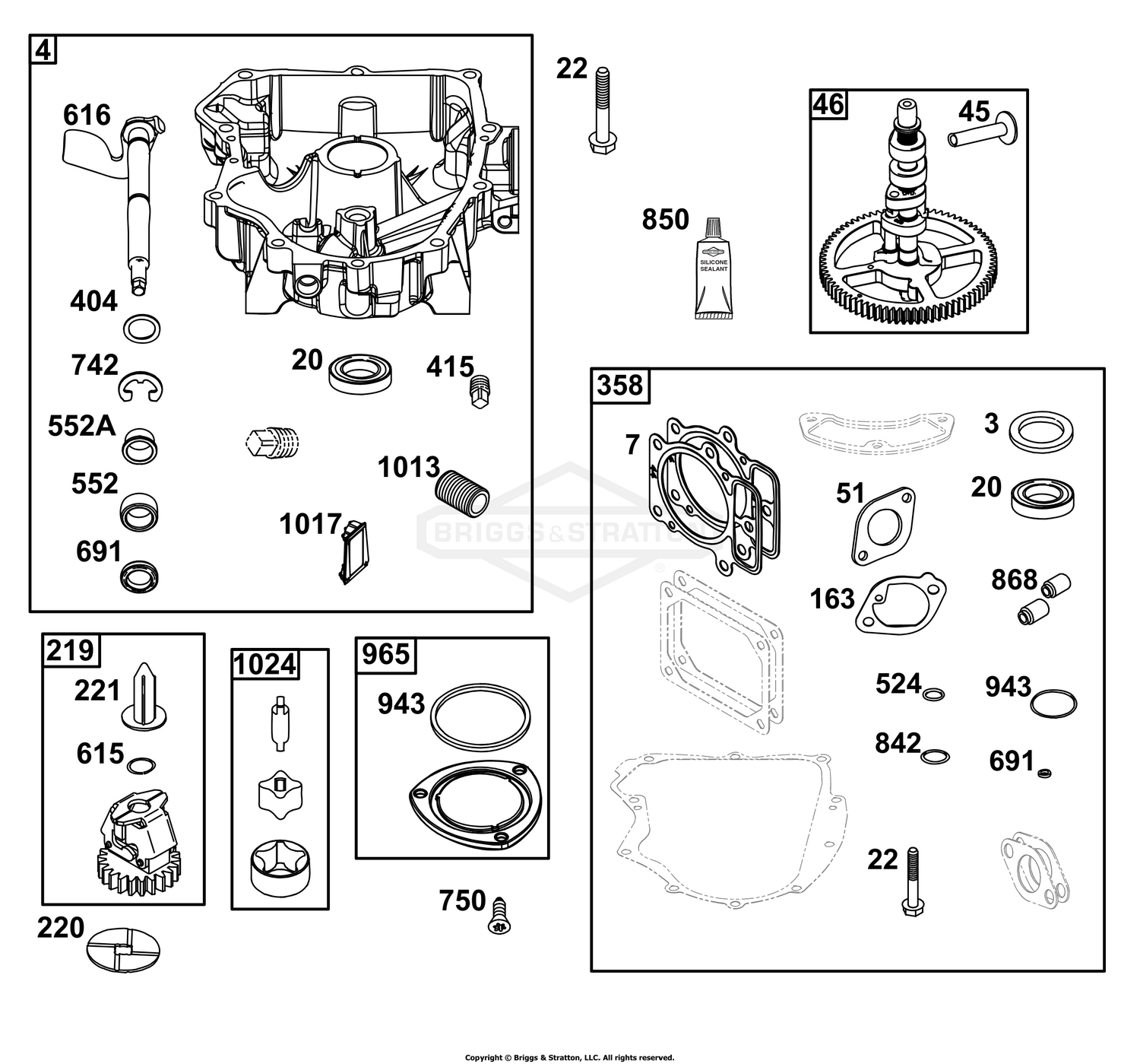 Crankcase Cover/Sump Group