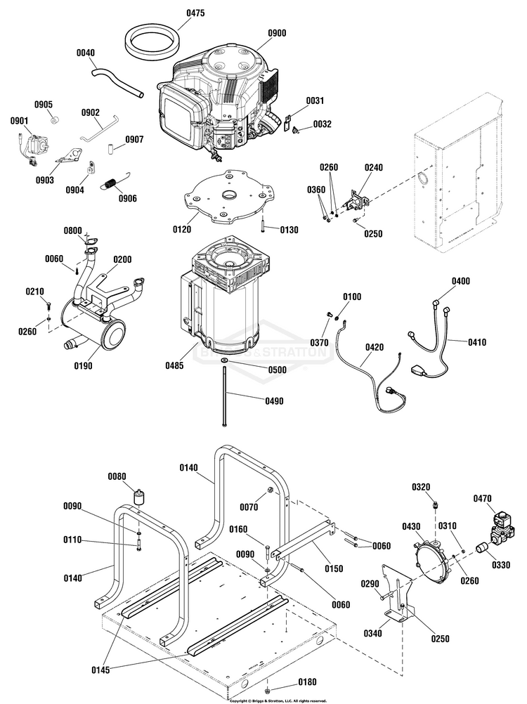04051701 Briggs and Stratton Generator 12,000 Watt Standby Generator