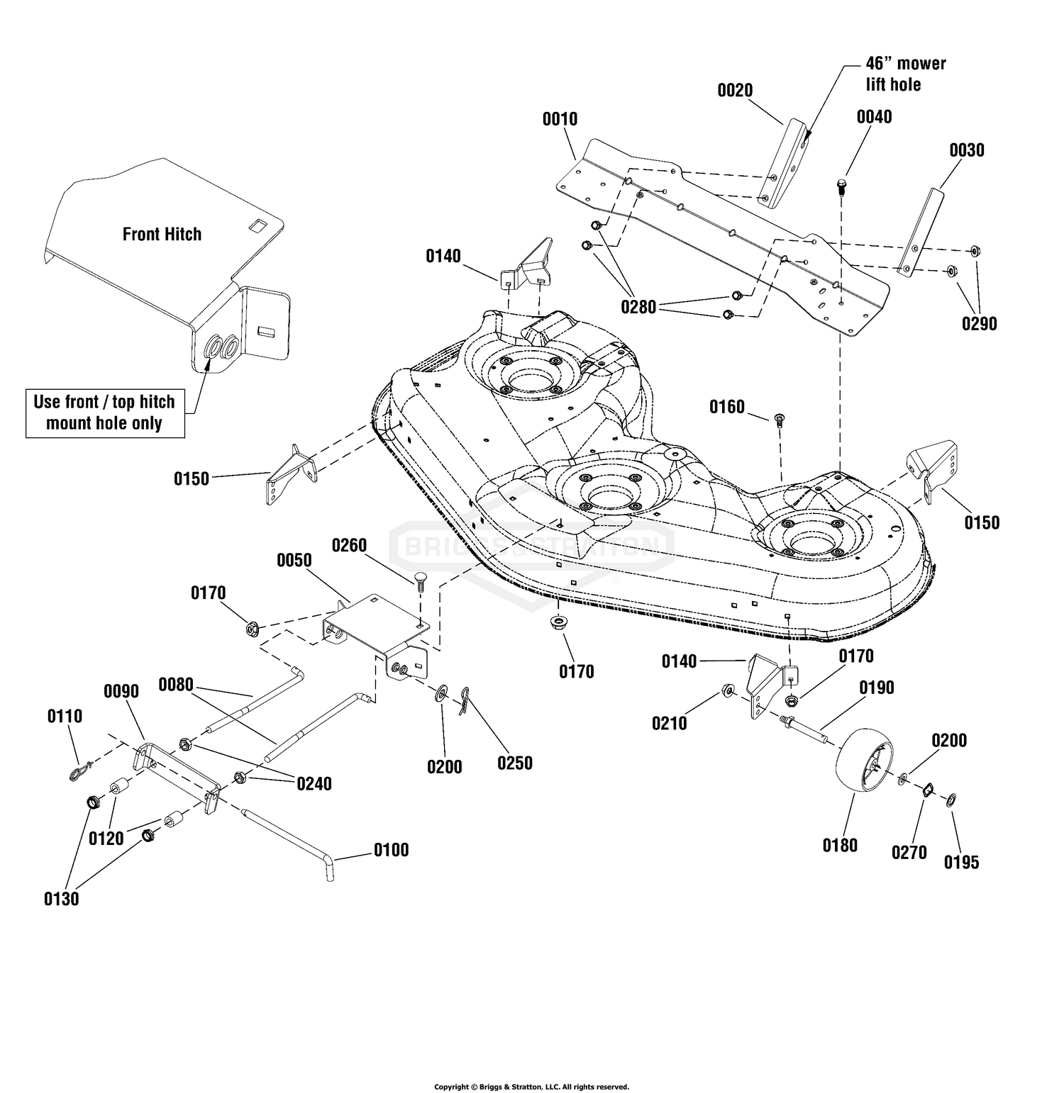 46" Mower Deck - Support Group