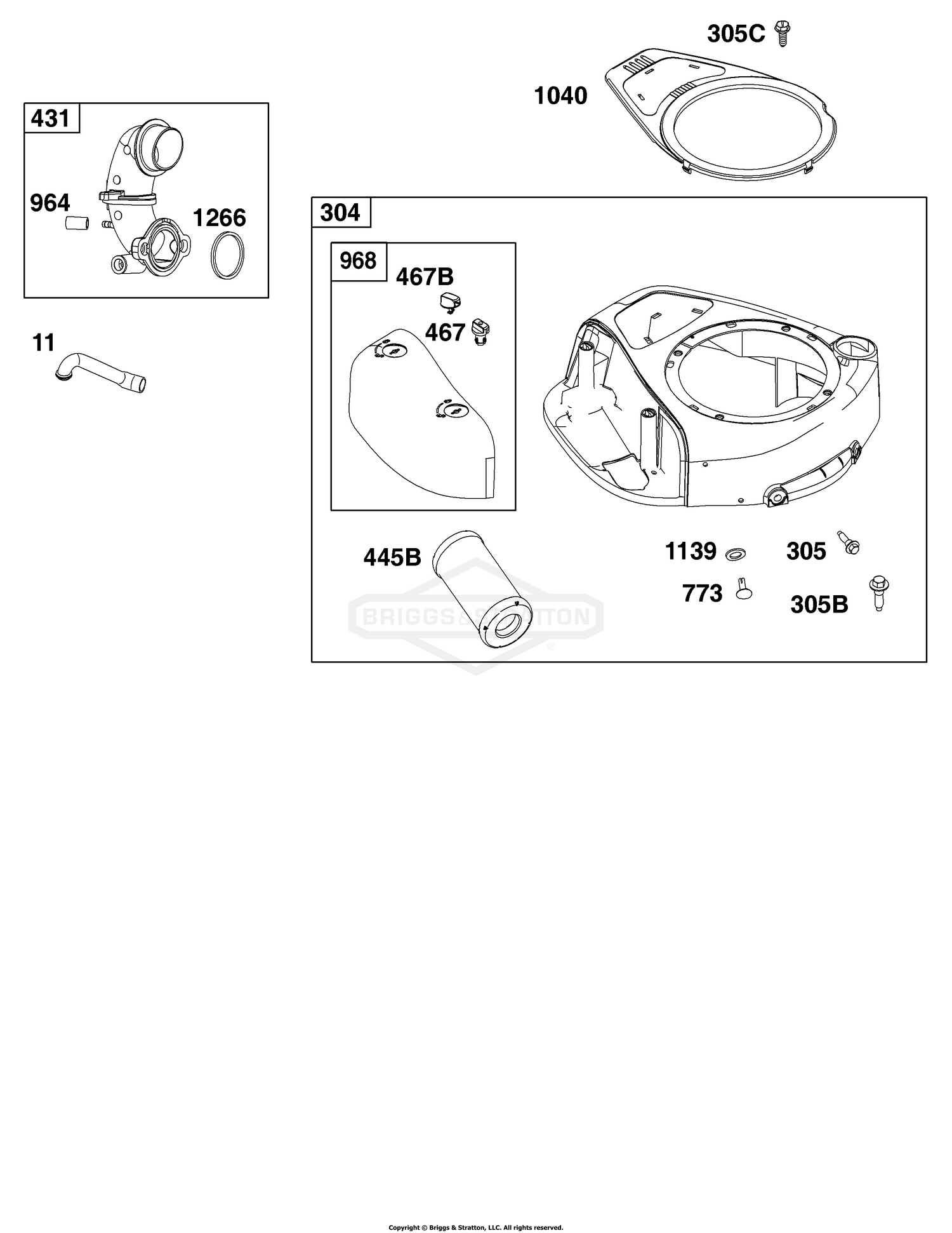 Blower Housing, Air Cleaner Group
